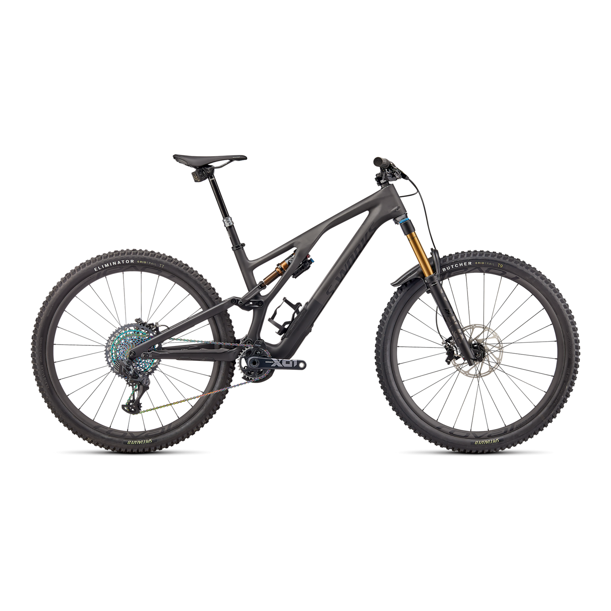 Specialized S-Works Stumpjumper EVO - Satin Brushed Black Liquid Metal / Carbon / Black