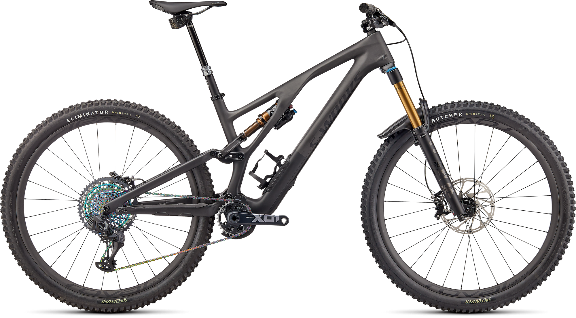 Specialized S-Works Stumpjumper EVO - Satin Brushed Black Liquid Metal / Carbon / Black