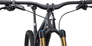 Specialized S-Works Stumpjumper EVO - SRAM XX1 AXS, FOX Factory - Satin Carbon / Brushed Liquid Black Metal / Limestone / Brushed Chrome