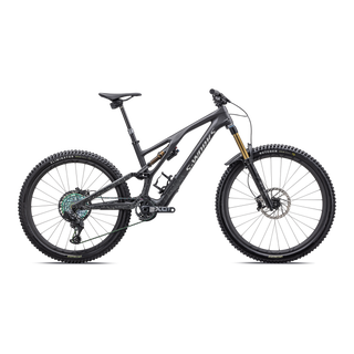 Specialized S-Works Stumpjumper EVO - SRAM XX1 AXS, FOX Factory - Satin Carbon / Brushed Liquid Black Metal / Limestone / Brushed Chrome