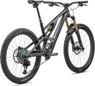 Specialized S-Works Stumpjumper EVO - SRAM XX1 AXS, FOX Factory - Satin Carbon / Brushed Liquid Black Metal / Limestone / Brushed Chrome