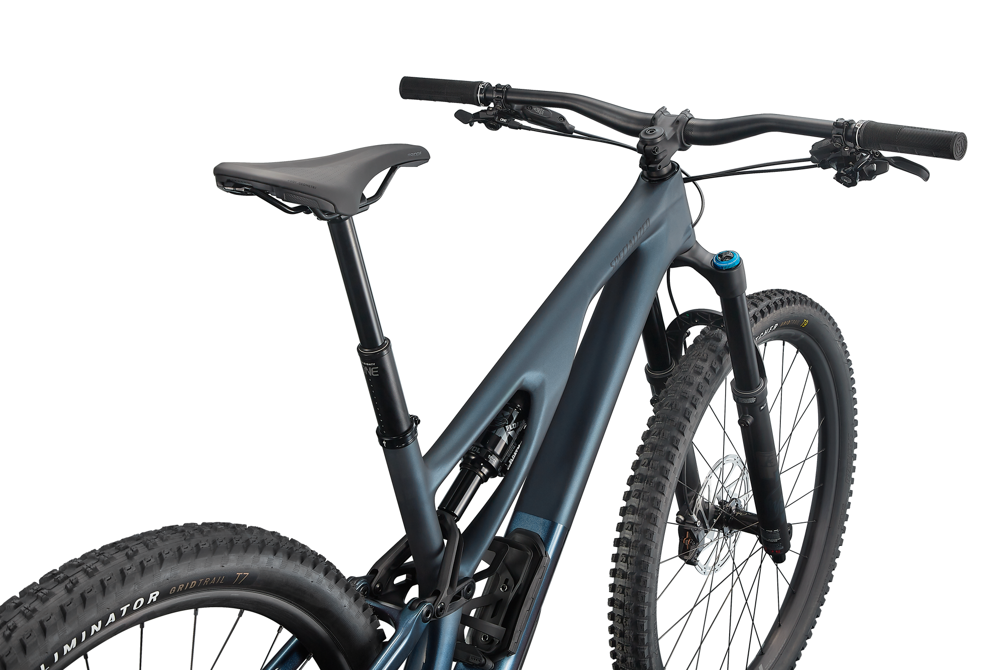 Specialized Stumpjumper Evo Expert - SRAM X01, FOX Performance Elite - Satin Cast Battleship / Gloss Cast Battleship / Black