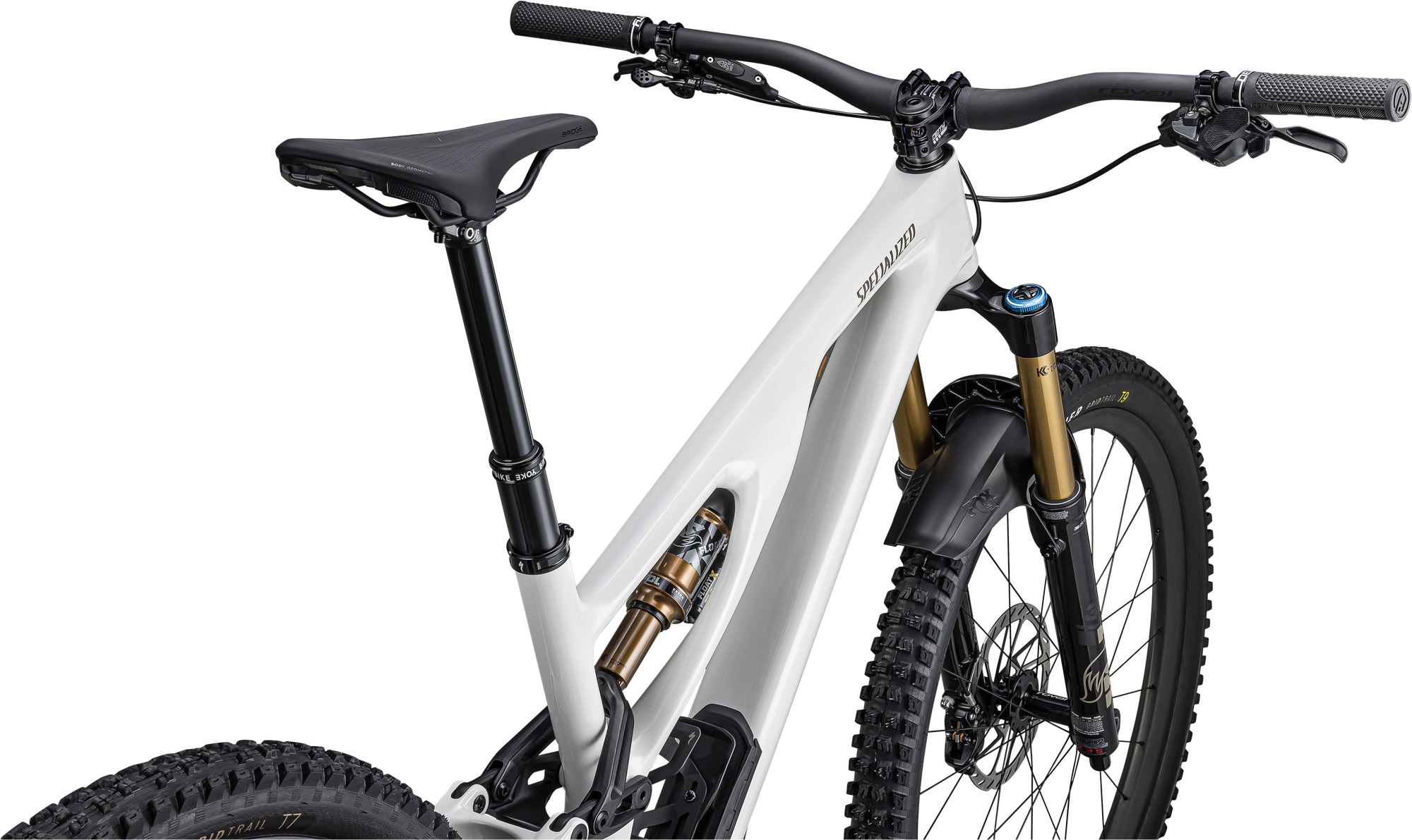 Specialized Stumpjumper EVO Pro - SRAM X01 AXS, FOX Factory - Gloss Dune White / Taupe