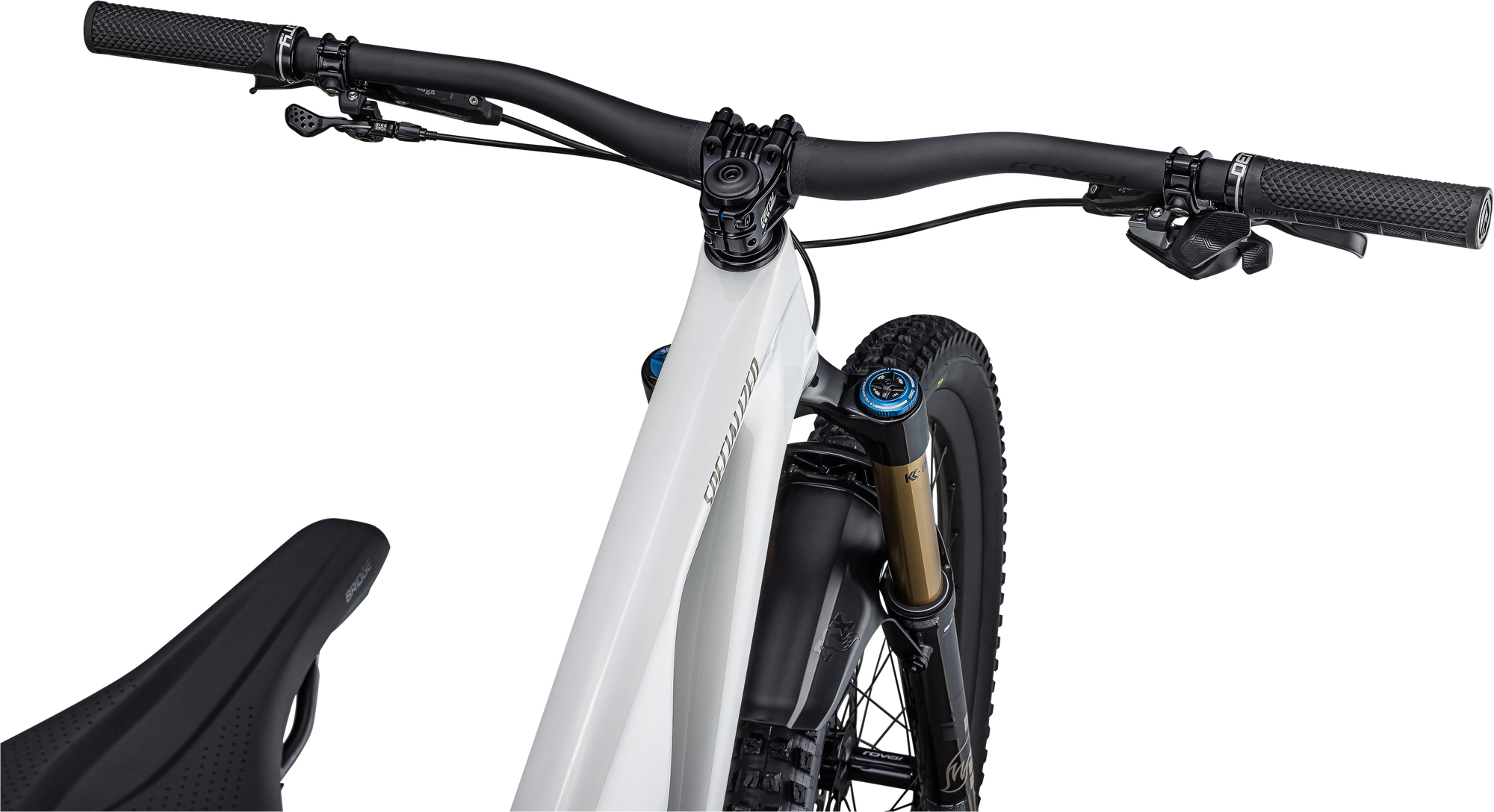 Specialized Stumpjumper EVO Pro - SRAM X01 AXS, FOX Factory - Gloss Dune White / Taupe