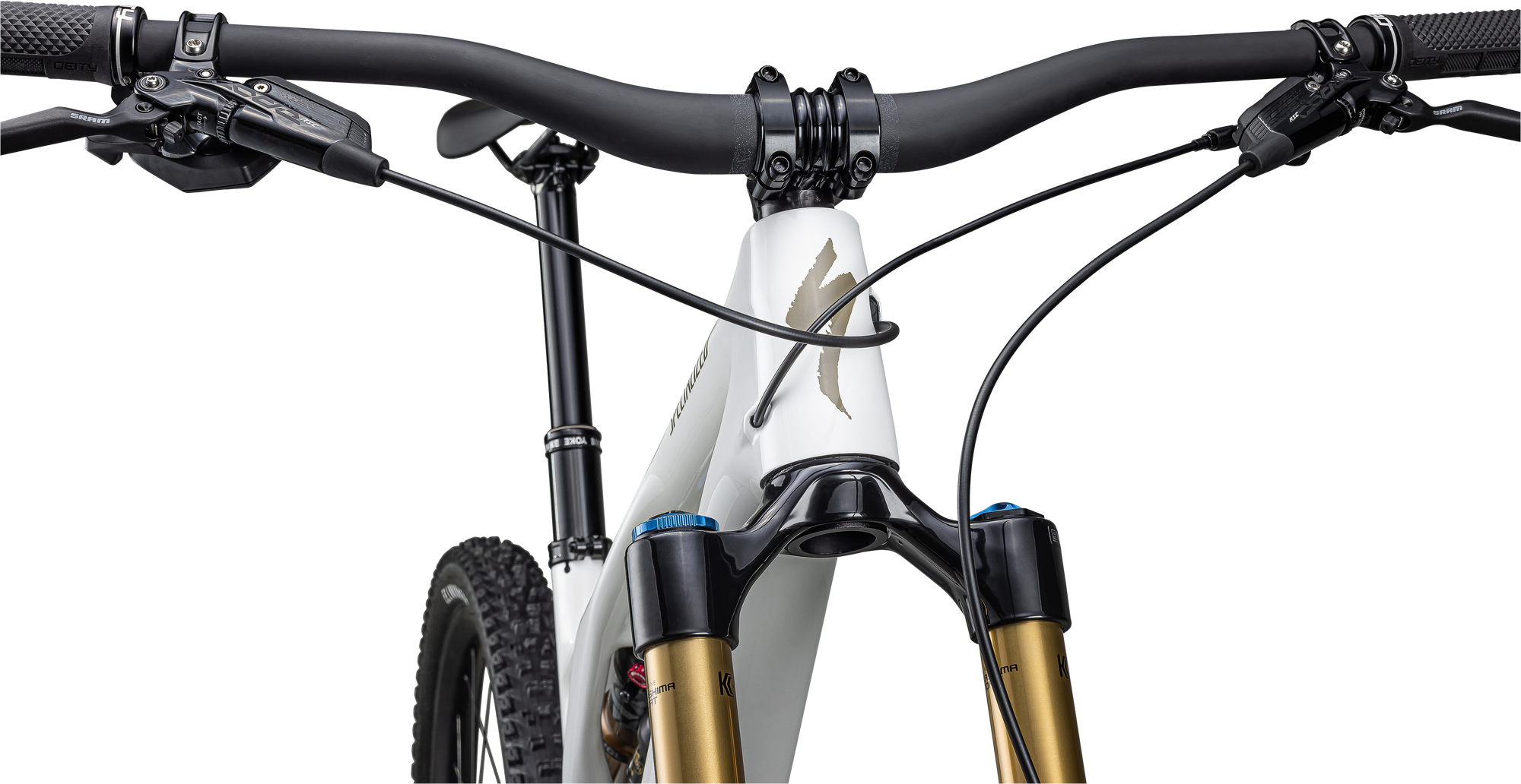 Specialized Stumpjumper EVO Pro - SRAM X01 AXS, FOX Factory - Gloss Dune White / Taupe