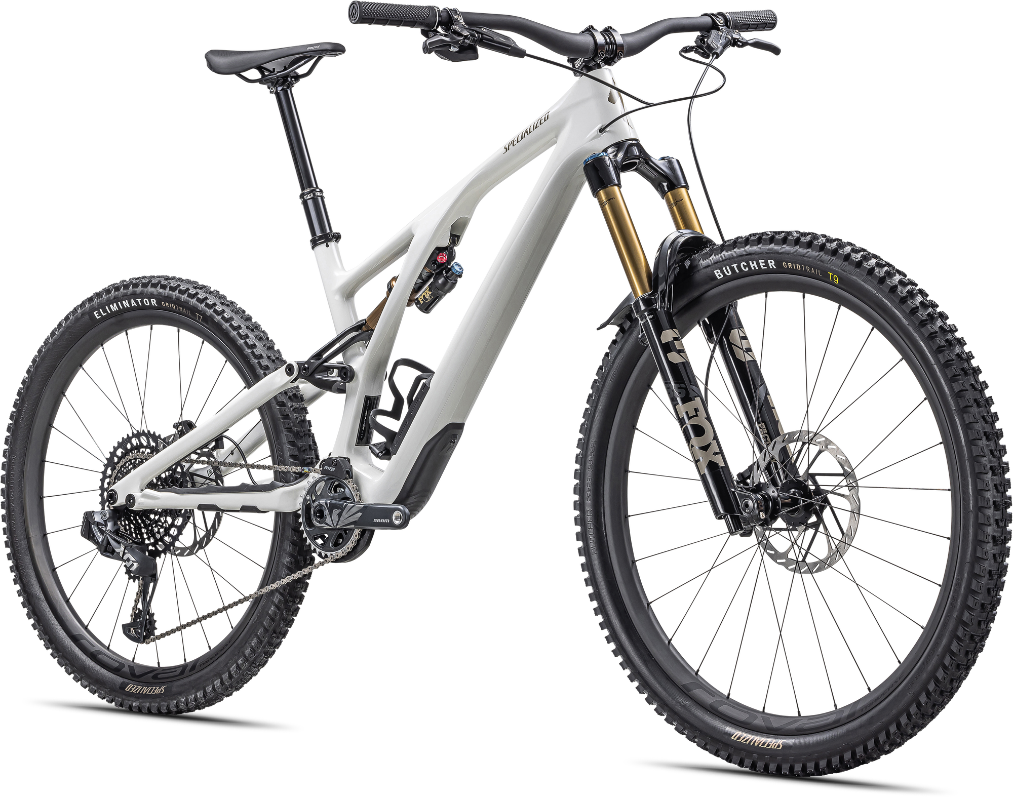 Specialized Stumpjumper EVO Pro - SRAM X01 AXS, FOX Factory - Gloss Dune White / Taupe