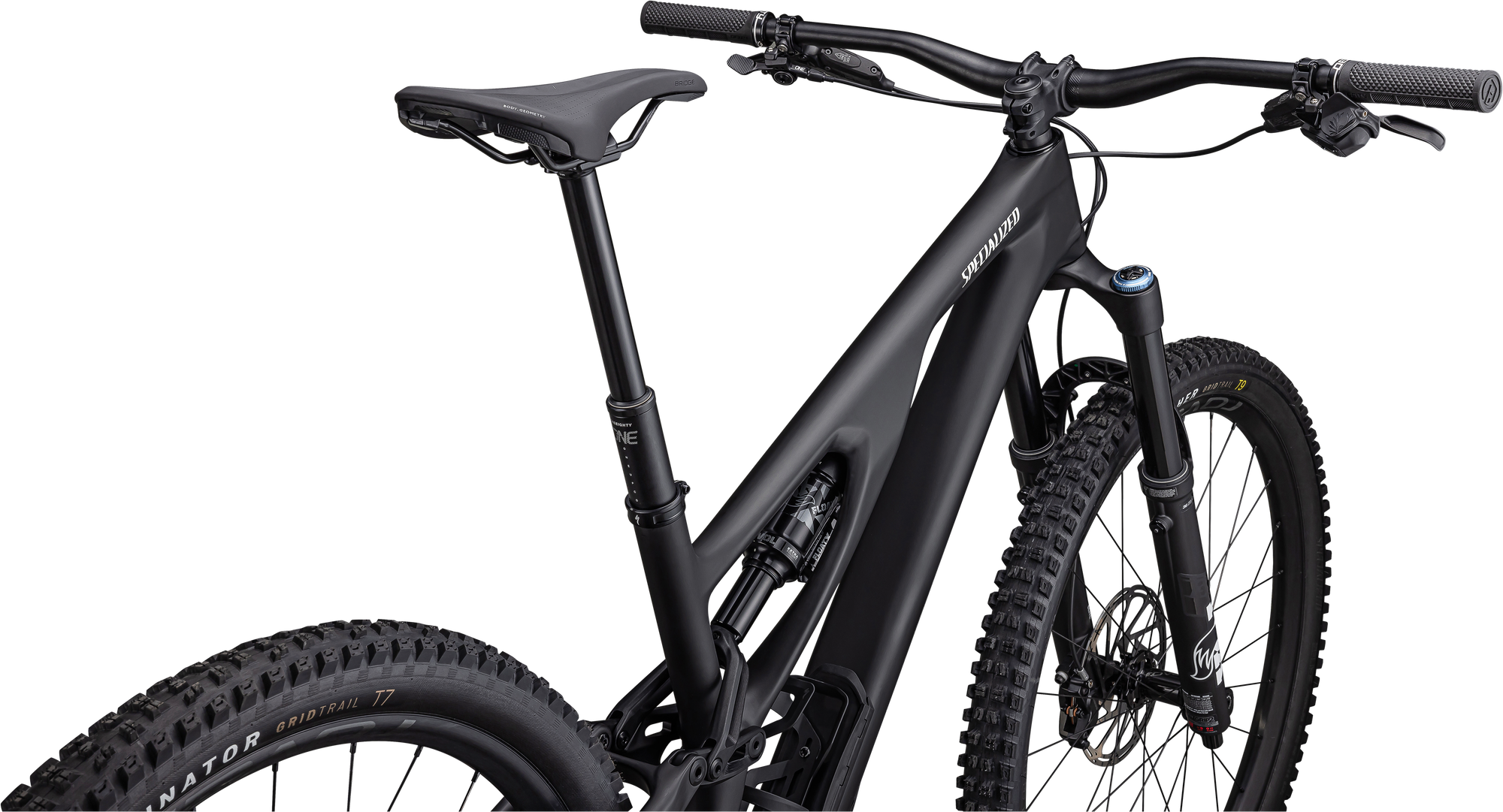 Specialized Stumpjumper EVO Expert - SRAM GX Eagle AXS, FOX Performance Elite - Satin Obsidian / Dune White