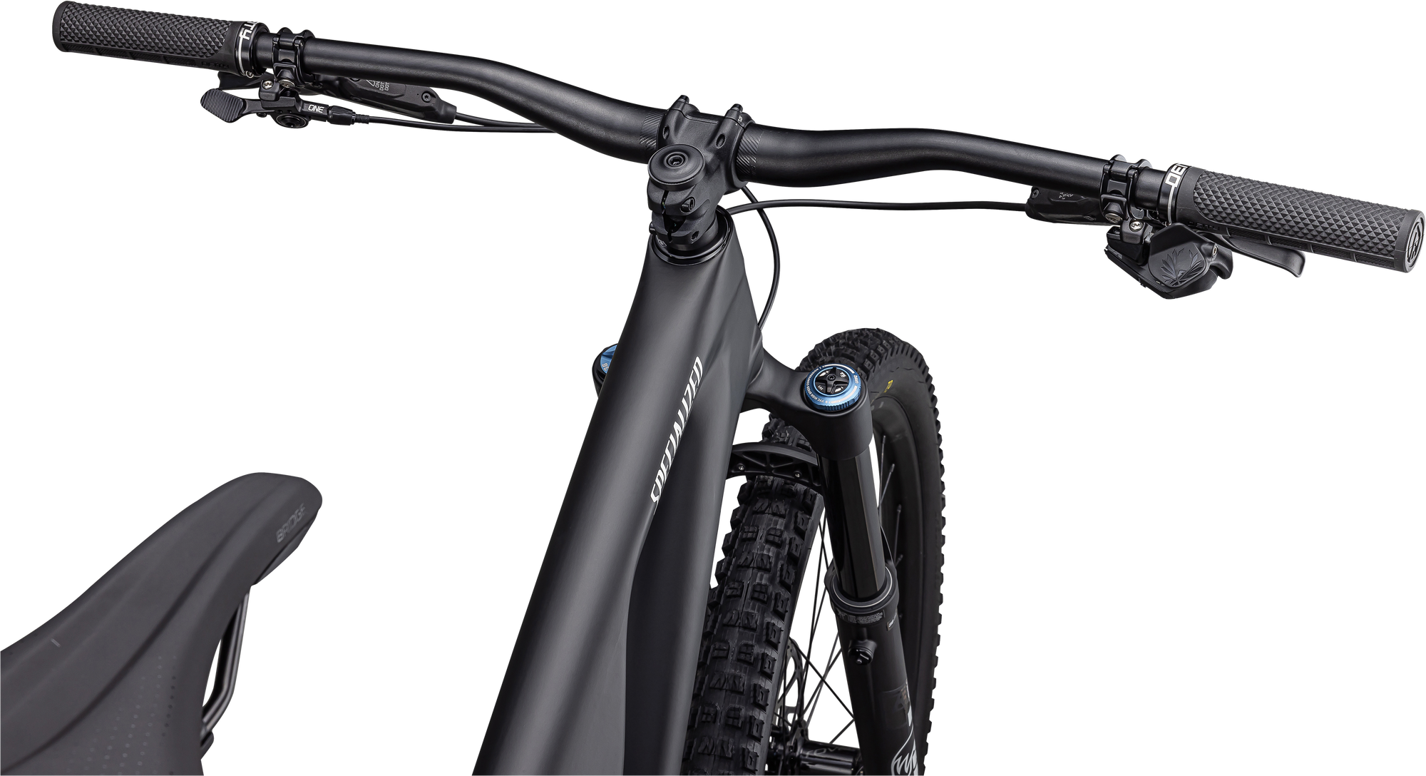 Specialized Stumpjumper EVO Expert - SRAM GX Eagle AXS, FOX Performance Elite - Satin Obsidian / Dune White