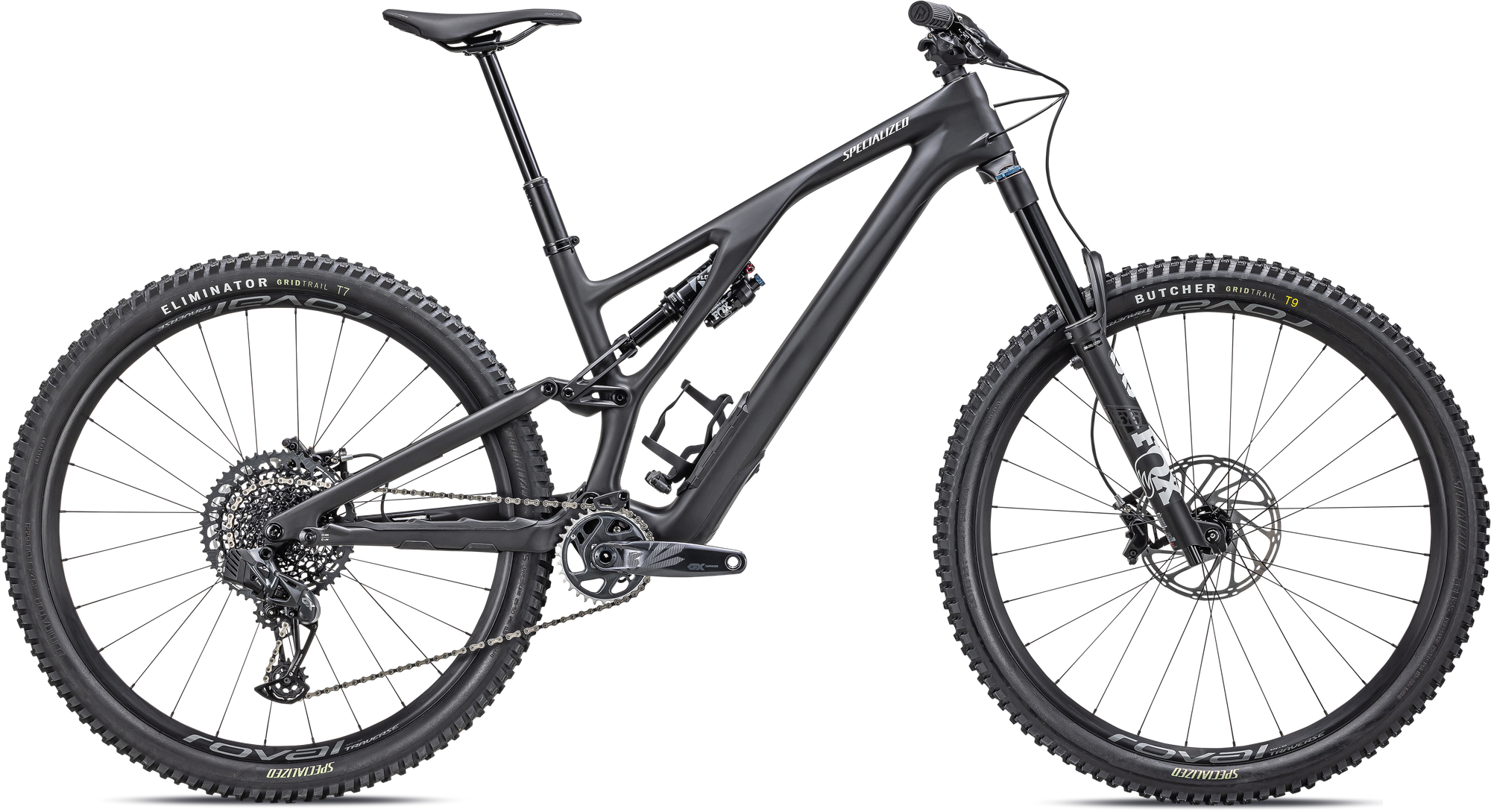 Specialized Stumpjumper EVO Expert - SRAM GX Eagle AXS, FOX Performance Elite - Satin Obsidian / Dune White