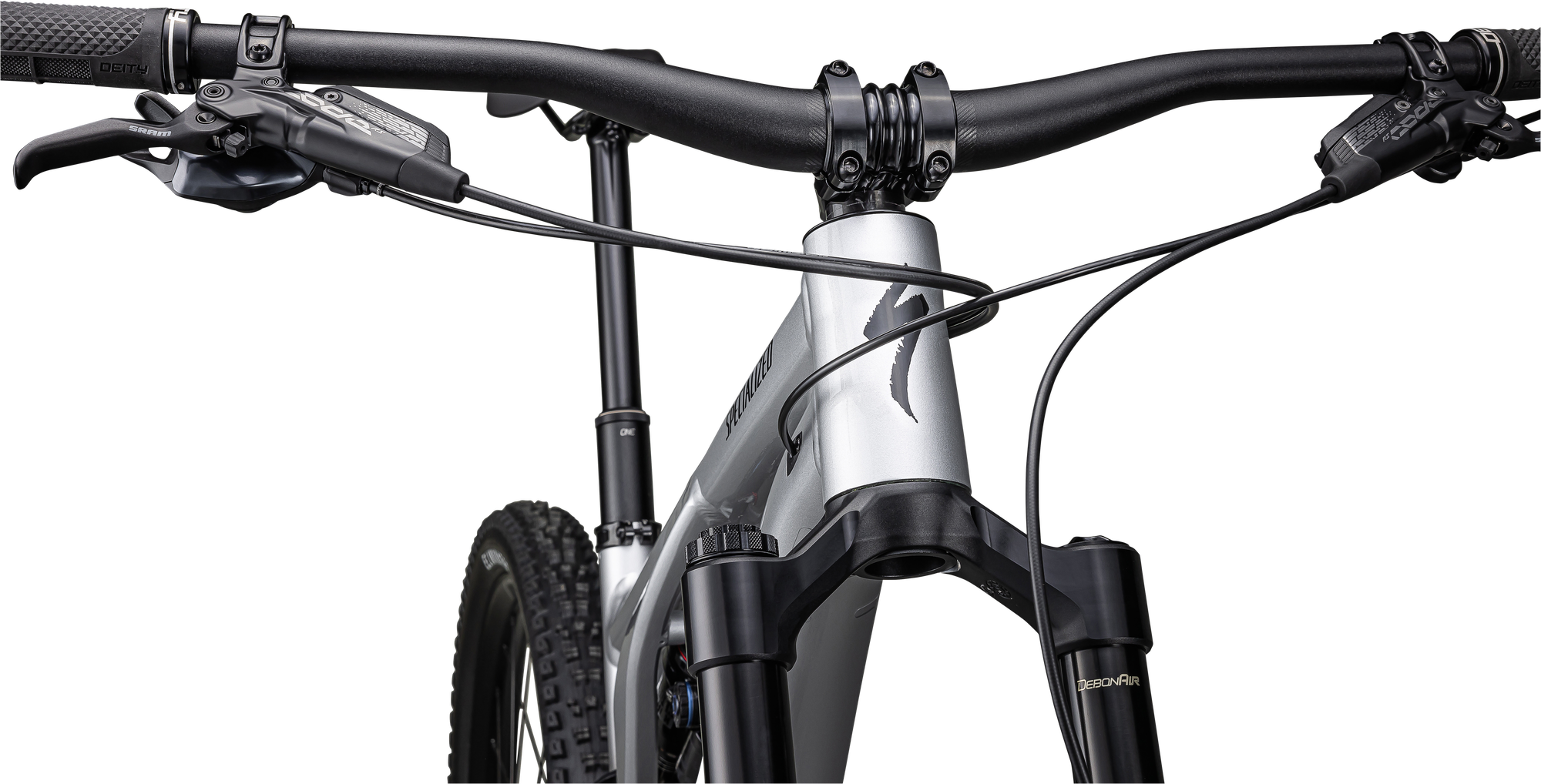 Specialized Stumpjumper EVO Elite Alloy - SRAM GX Eagle, RockShox Ultimate - Gloss Silver Dust / Black Tint