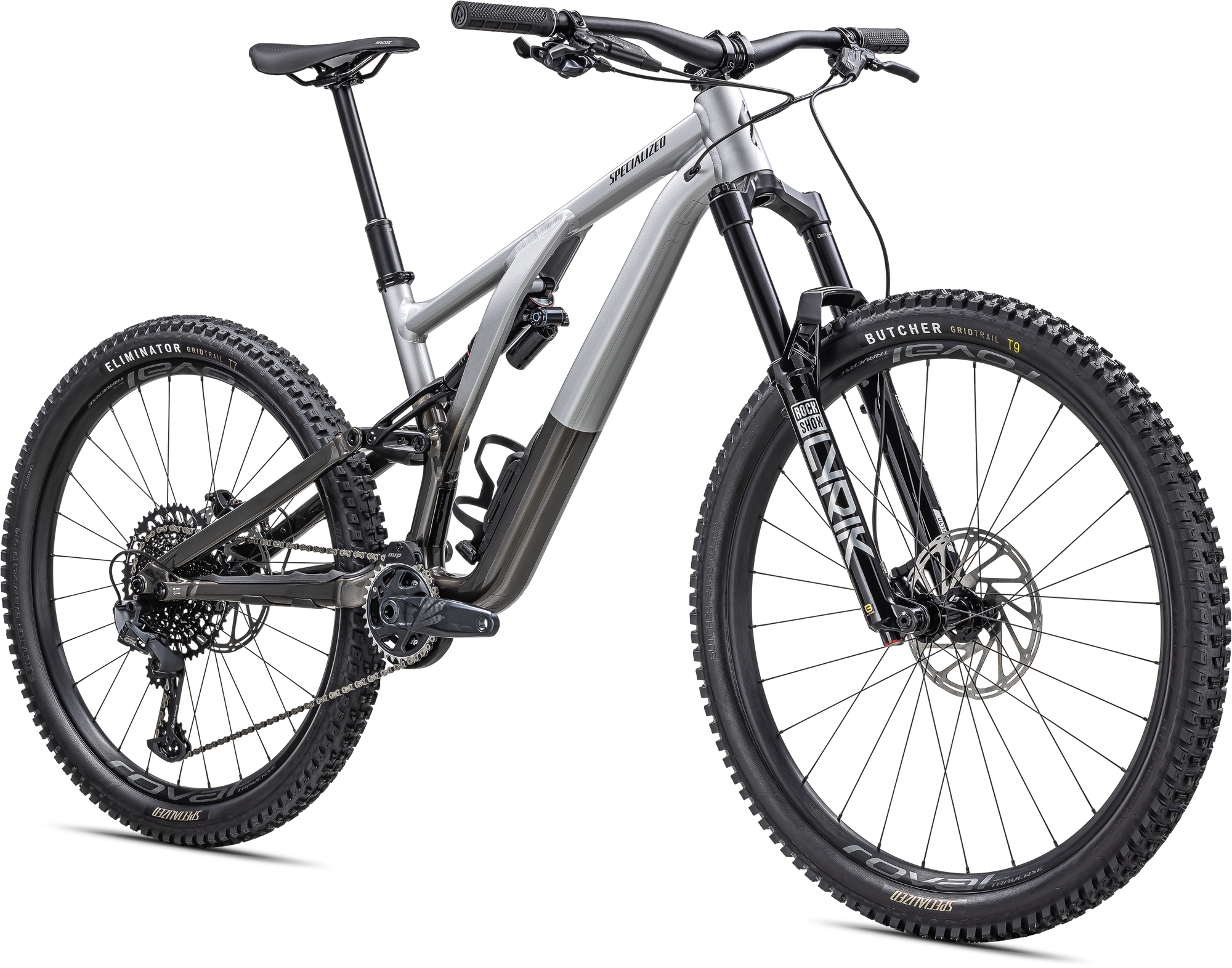 Specialized Stumpjumper EVO Elite Alloy - SRAM GX Eagle, RockShox Ultimate - Gloss Silver Dust / Black Tint