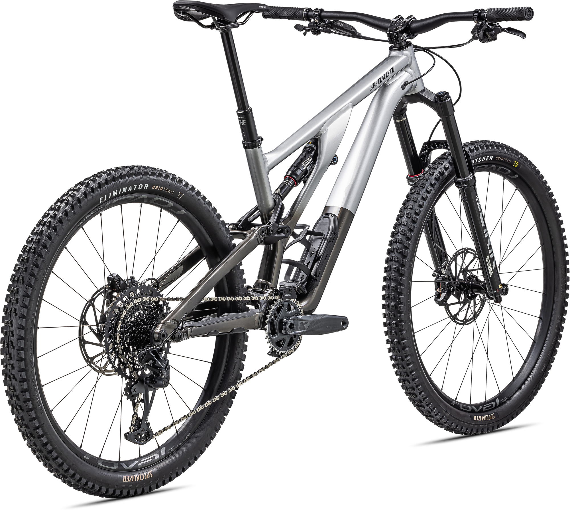 Specialized Stumpjumper EVO Elite Alloy - SRAM GX Eagle, RockShox Ultimate - Gloss Silver Dust / Black Tint