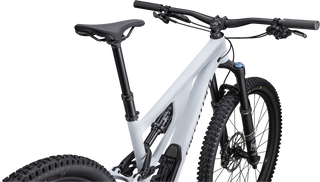 Specialized Stumpjumper EVO Comp Alloy - SRAM NX Eagle, FOX Rhyhm - Satin Morning Mist / Dark Navy