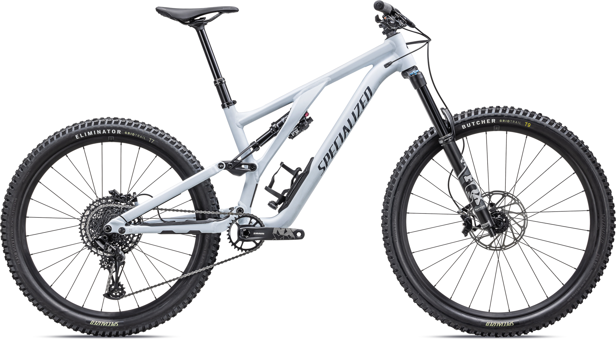 Specialized Stumpjumper EVO Comp Alloy - SRAM NX Eagle, FOX Rhyhm - Satin Morning Mist / Dark Navy