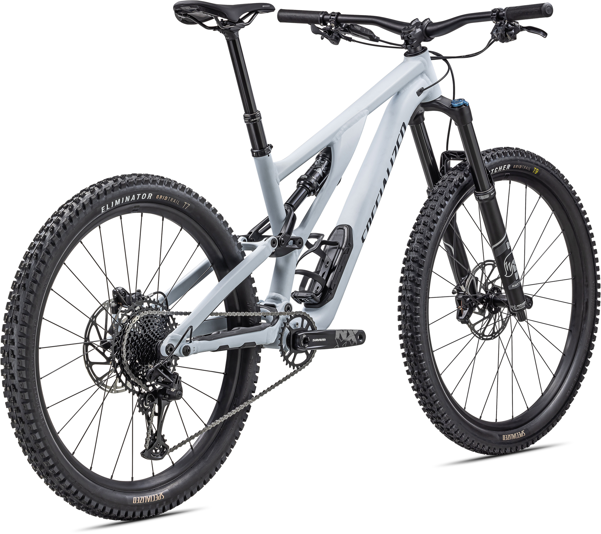 Specialized Stumpjumper EVO Comp Alloy - SRAM NX Eagle, FOX Rhyhm - Satin Morning Mist / Dark Navy