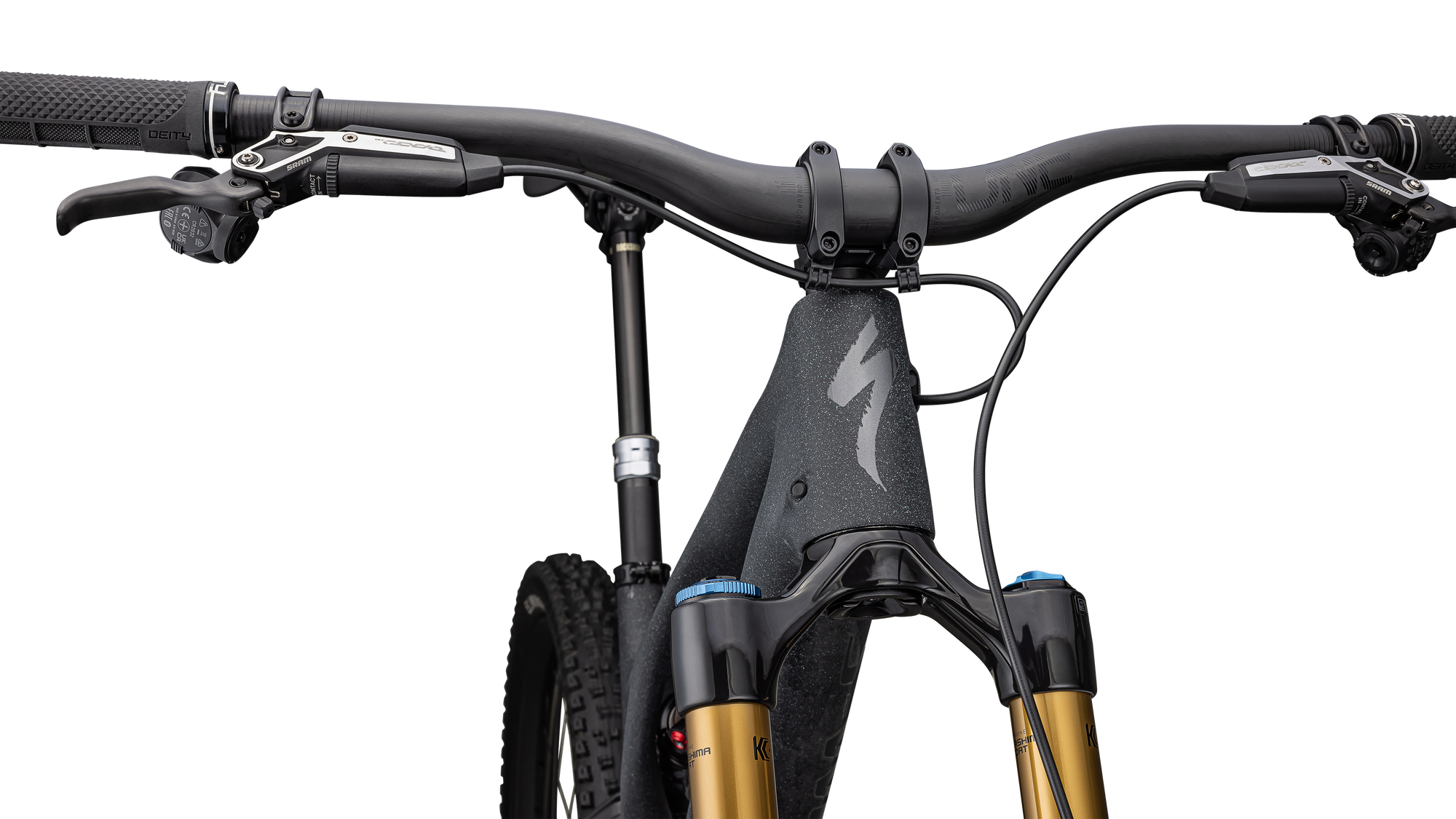 Specialized S-Works Stumpjumper EVO T-Type - SRAM X0 AXS, FOX Factory - Satin Smoke / Cool Grey / Electric Green / Gloss Smoke Liquid Metal
