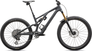 Specialized S-Works Stumpjumper EVO T-Type - SRAM X0 AXS, FOX Factory - Satin Smoke / Cool Grey / Electric Green / Gloss Smoke Liquid Metal