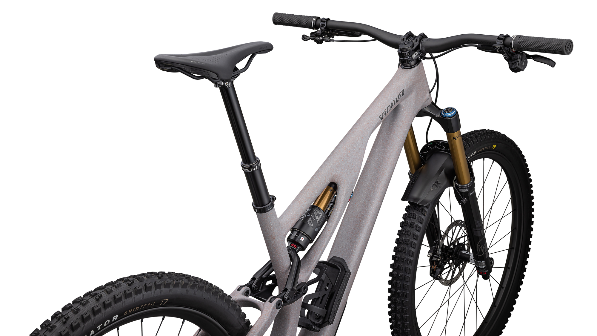 Specialized Stumpjumper EVO Pro T-Type - SRAM X0 AXS, FOX Factory - Satin Dune White / Dove Grey / Cool Grey / Amber Glow / Smoke