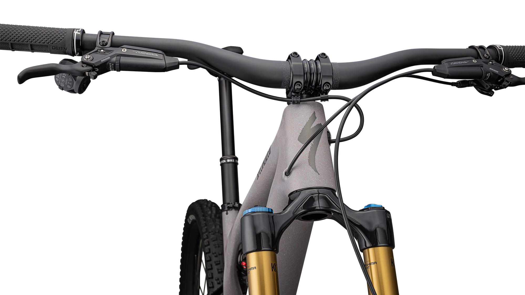 Specialized Stumpjumper EVO Pro T-Type - SRAM X0 AXS, FOX Factory - Satin Dune White / Dove Grey / Cool Grey / Amber Glow / Smoke