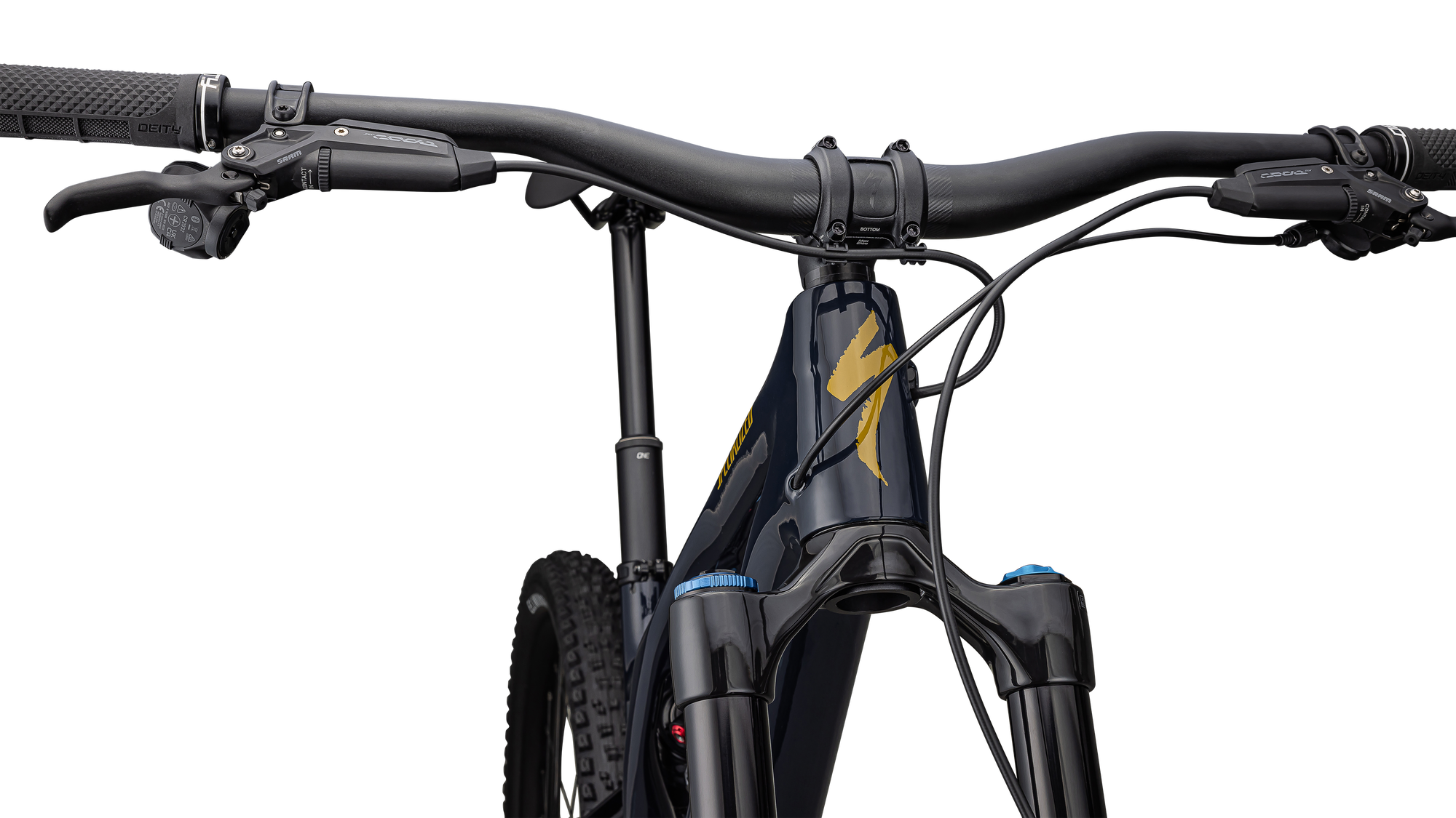 Specialized Stumpjumper EVO Expert - SRAM GX AXS, FOX Performance Elite - Gloss Dark Navy / Harvest Gold