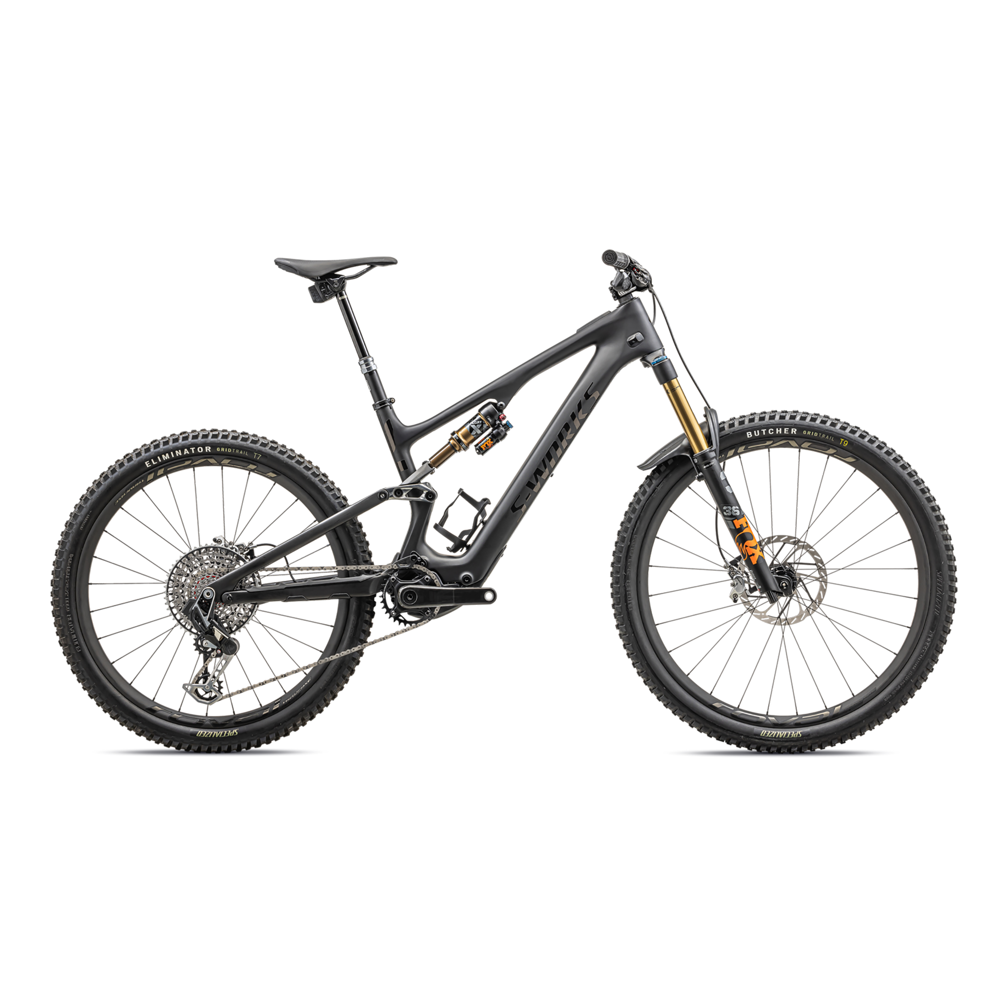 Specialized S-Works Turbo Levo SL 2 Carbon - Satin Carbon / Brushed Black Chrome Foil / Silver Dust