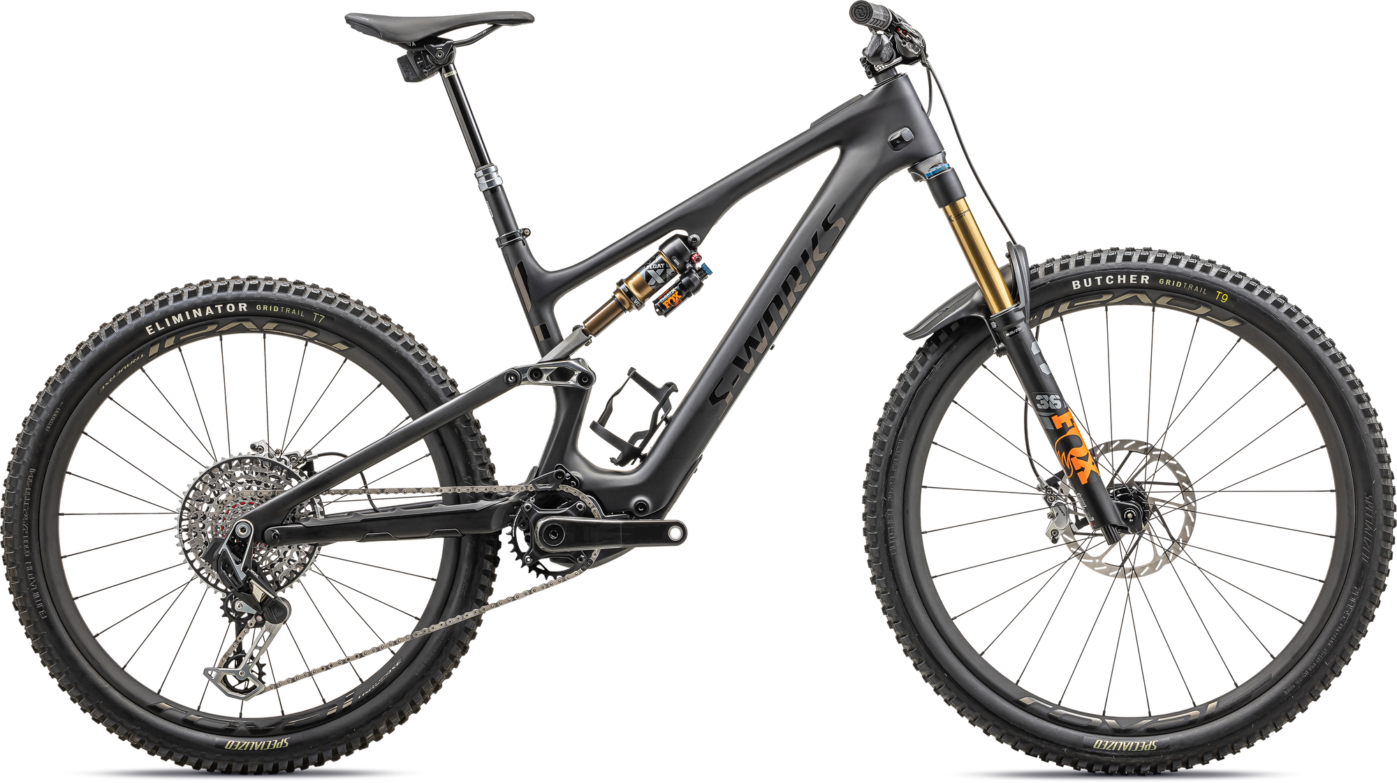 Specialized S-Works Turbo Levo SL 2 Carbon - Satin Carbon / Brushed Black Chrome Foil / Silver Dust