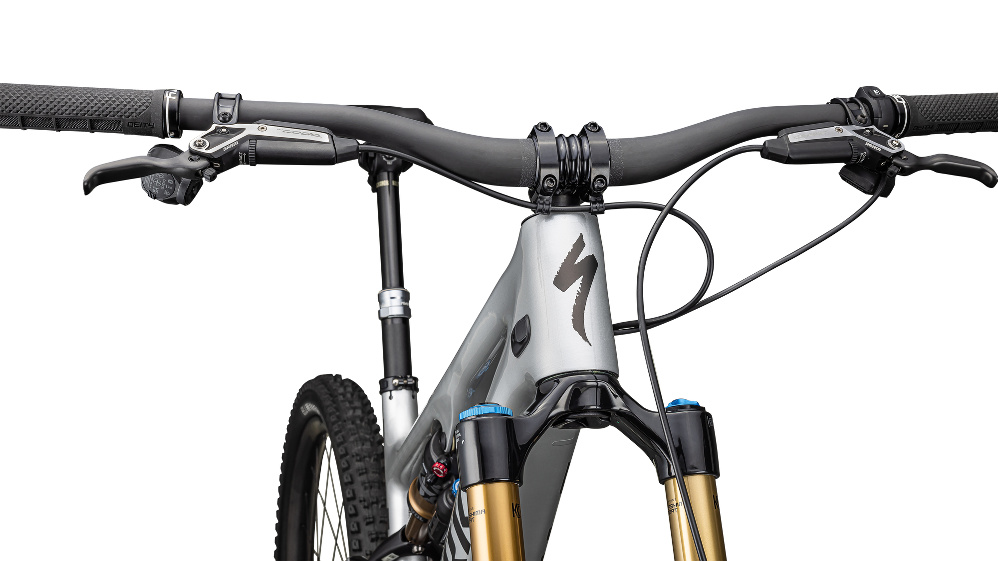 Specialized S-Works Turbo Levo SL 2 Carbon - Gloss Brushed Black Liquid Metal / Satin Black Chrome Foil