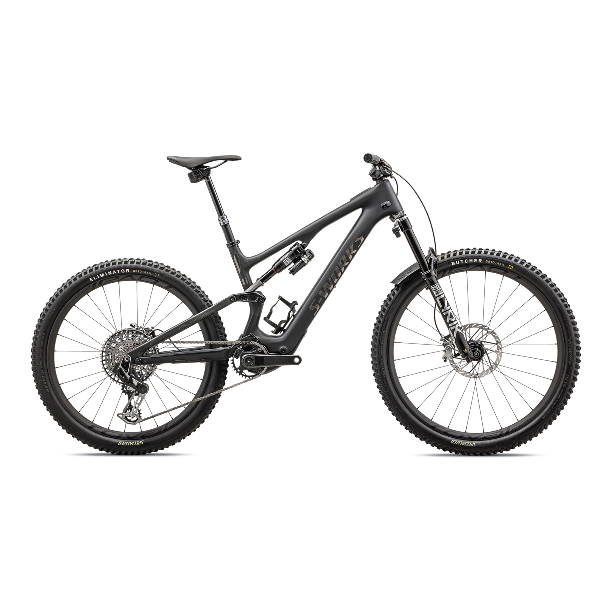 Specialized S-Works Turbo Levo SL 2 LTD - Gloss Carbon / Dark Moss Green - Oak Green - Forest Green Hydrodip / Brushed Black Chrome Logos