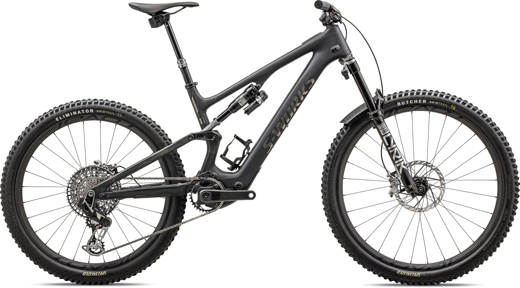 Specialized S-Works Turbo Levo SL 2 LTD - Gloss Carbon / Dark Moss Green - Oak Green - Forest Green Hydrodip / Brushed Black Chrome Logos
