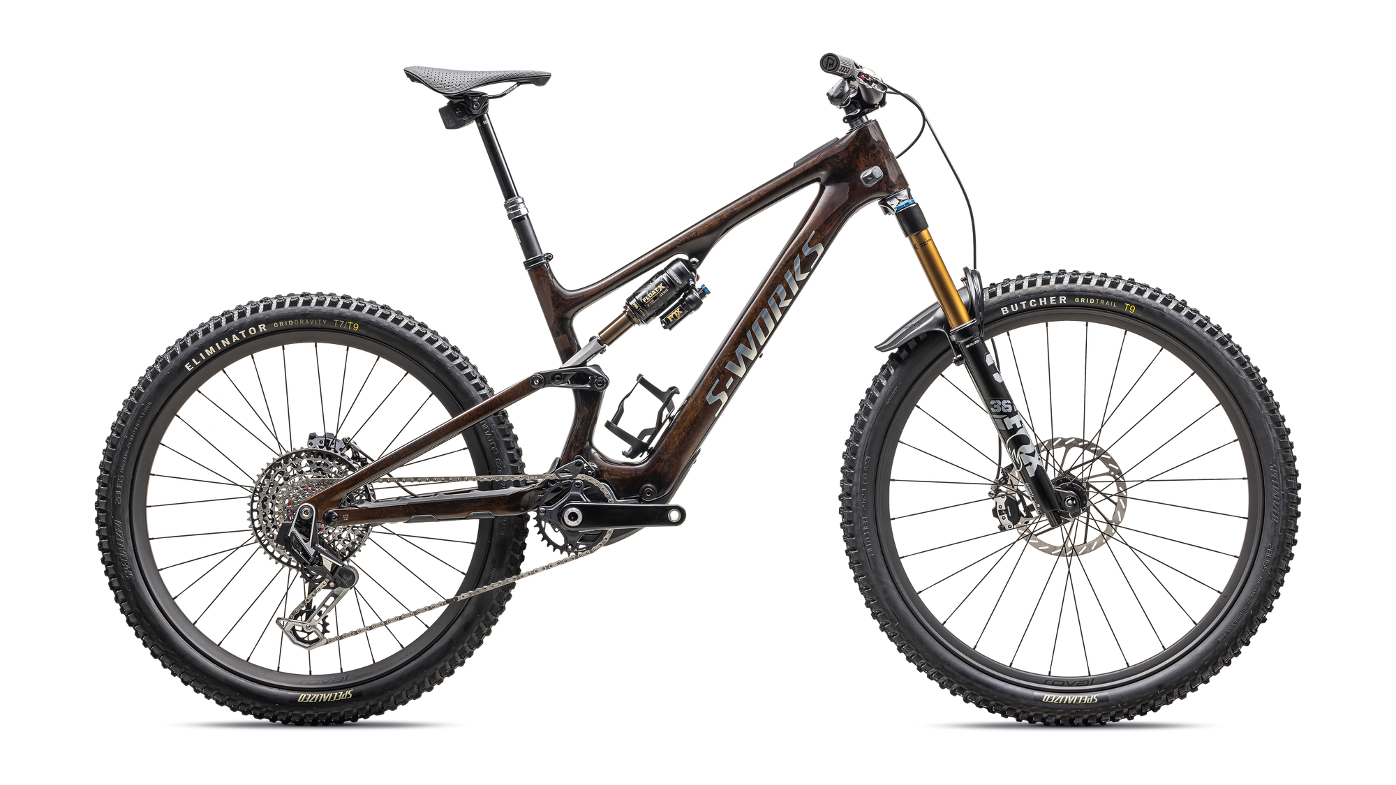 Specialized S-Works Turbo Levo SL 2 - Brown Tint / Gunmetal Impasto / Ashen Grey / Brushed Liquid Metal