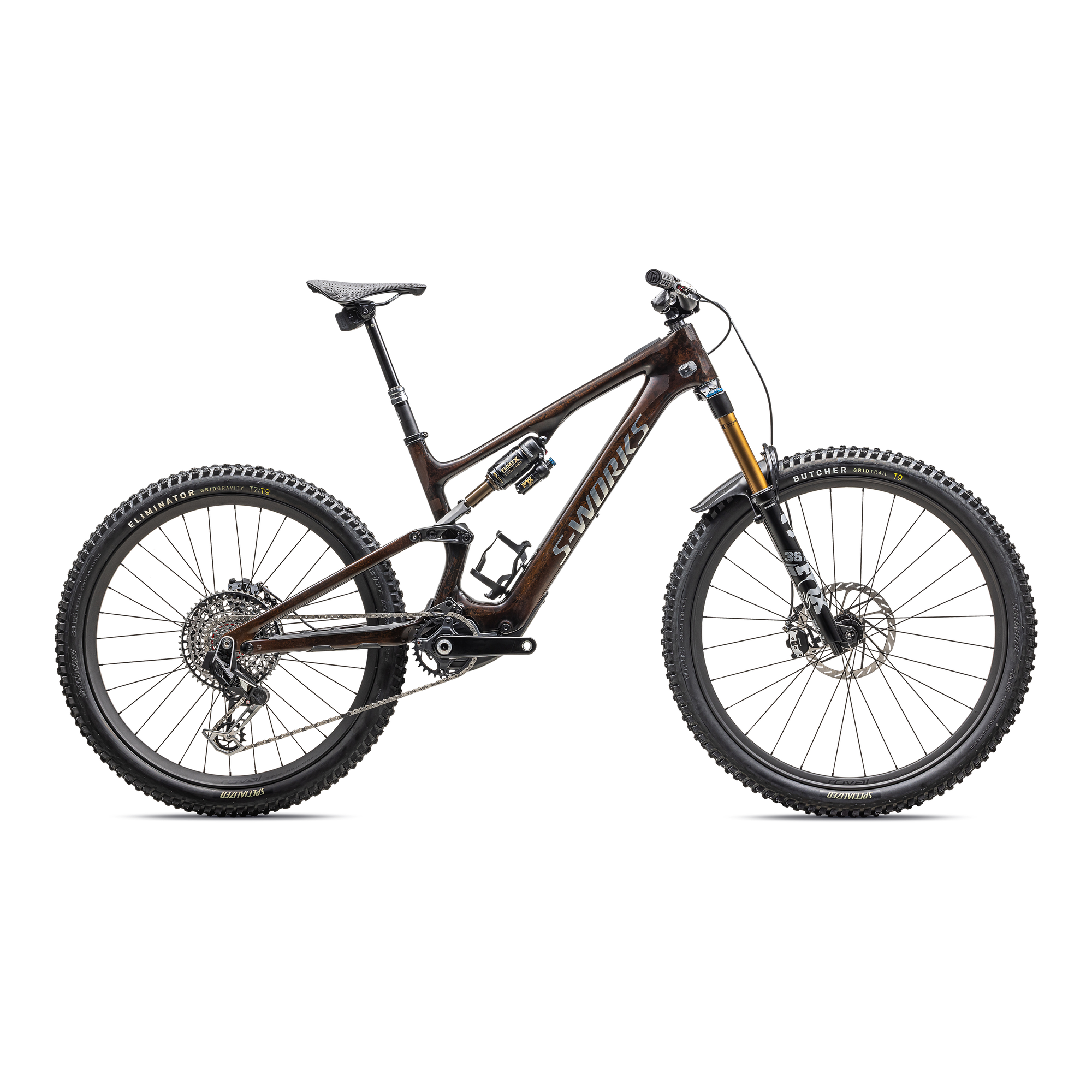 Specialized S-Works Turbo Levo SL 2 - Brown Tint / Gunmetal Impasto / Ashen Grey / Brushed Liquid Metal
