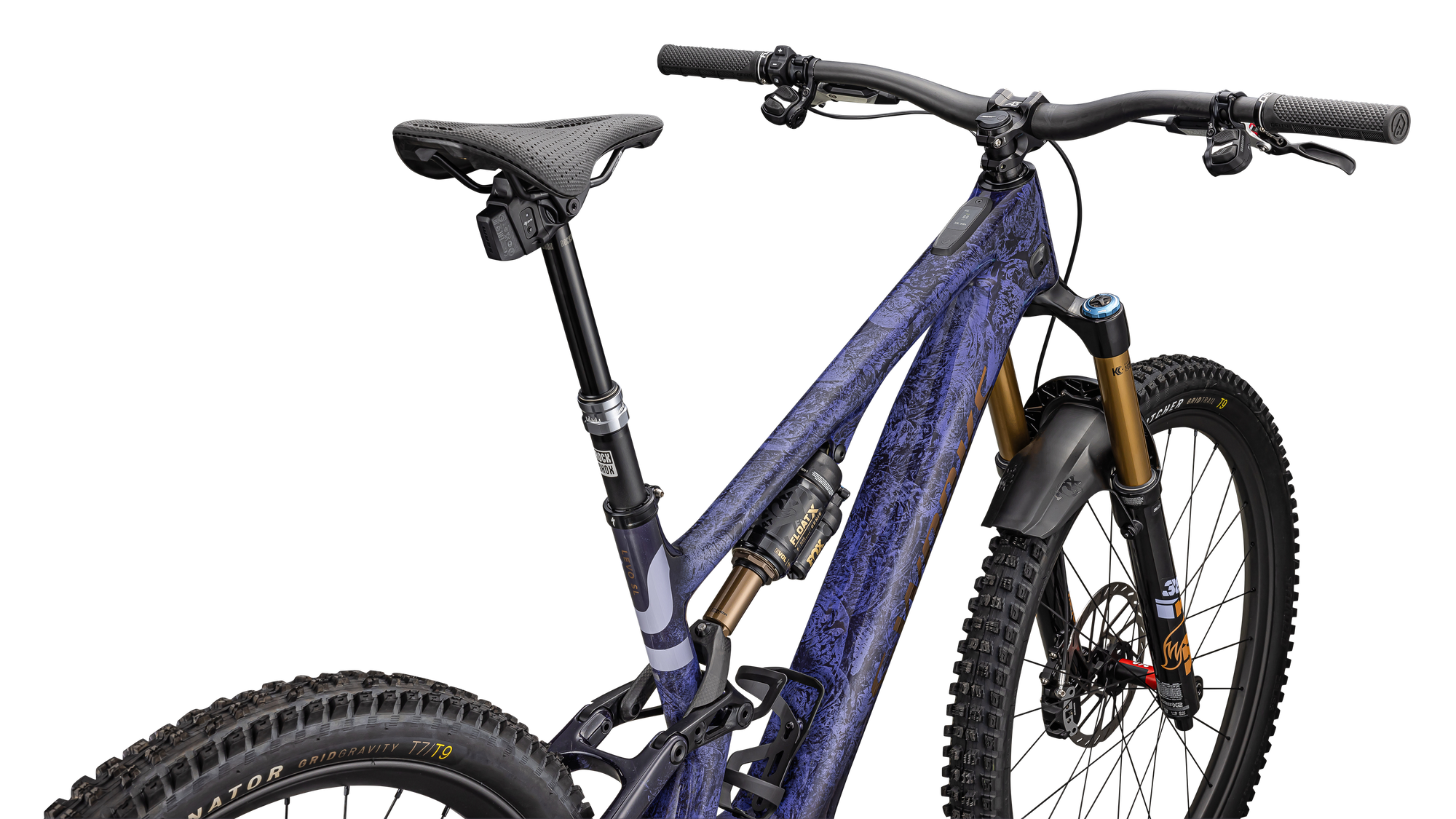 Specialized S-Works Turbo Levo SL 2 - Powdered Indigo Tint / Cool Grey Impasto / Midnight Shadow / Bronze