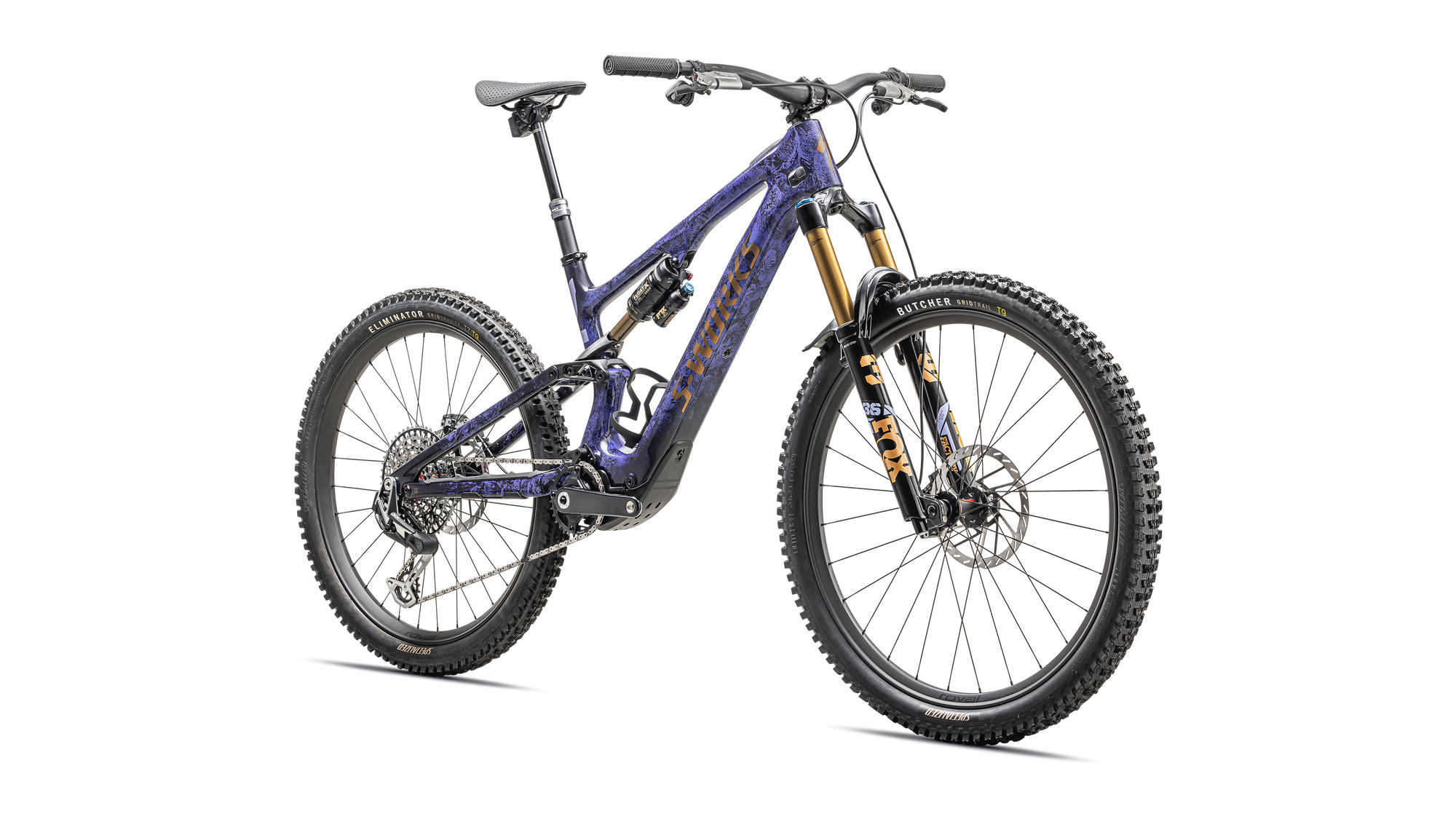 Specialized S-Works Turbo Levo SL 2 - Powdered Indigo Tint / Cool Grey Impasto / Midnight Shadow / Bronze