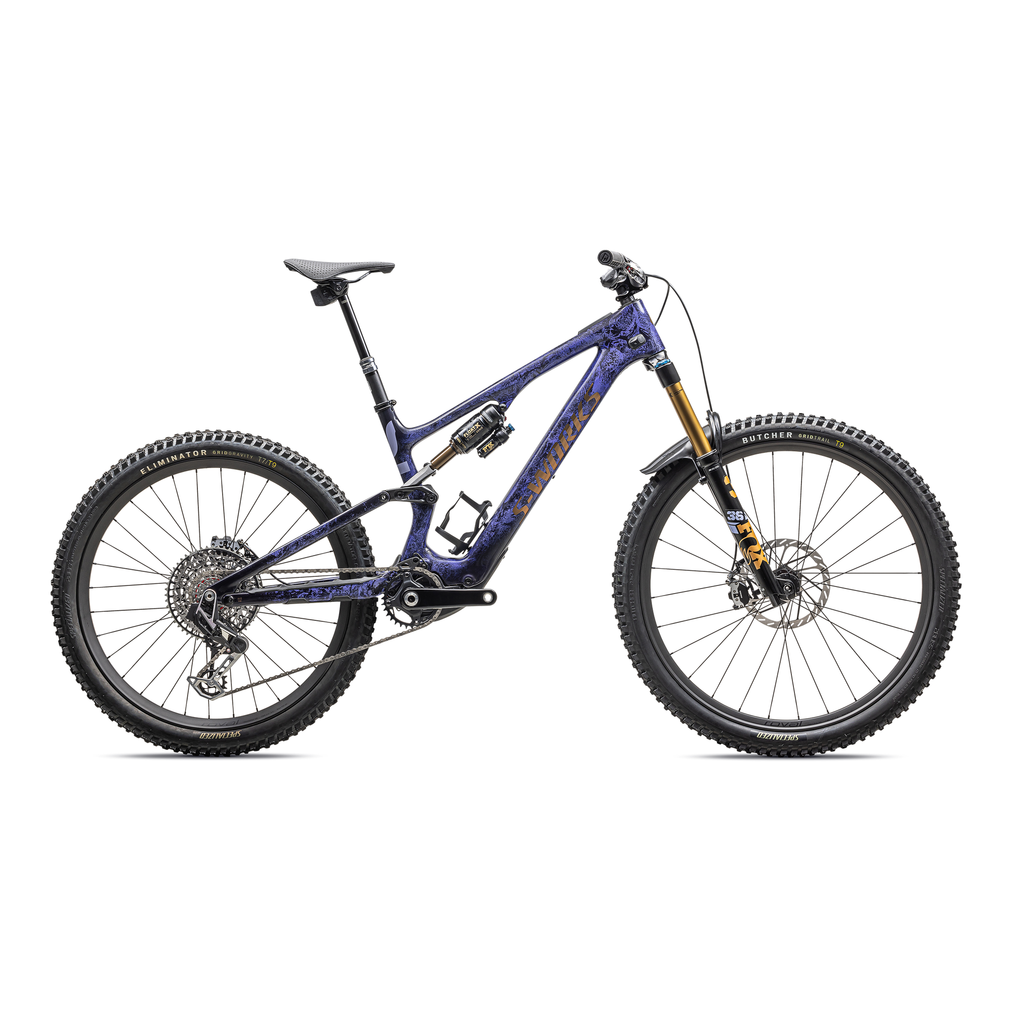 Specialized S-Works Turbo Levo SL 2 - Powdered Indigo Tint / Cool Grey Impasto / Midnight Shadow / Bronze
