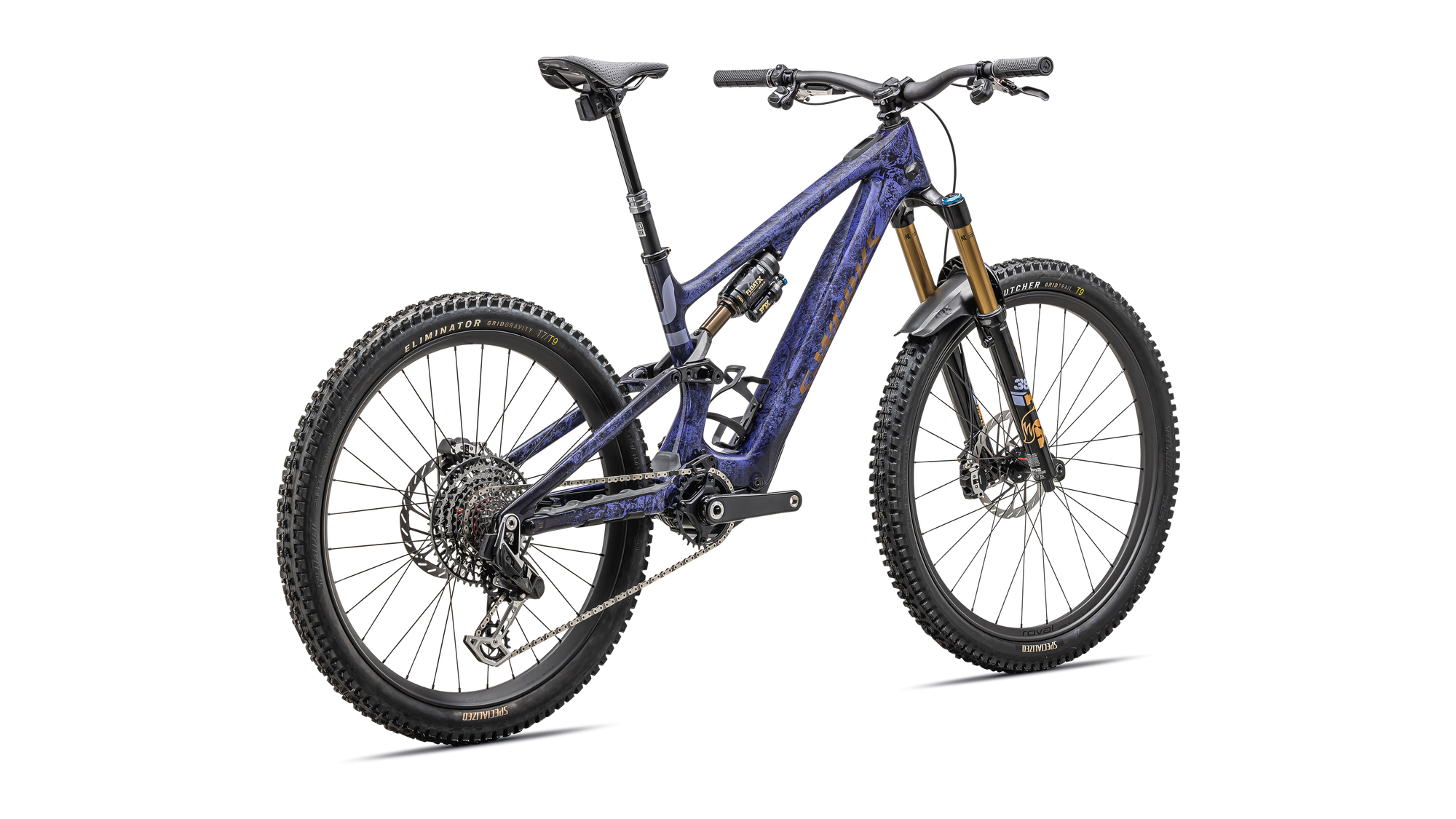 Specialized S-Works Turbo Levo SL 2 - Powdered Indigo Tint / Cool Grey Impasto / Midnight Shadow / Bronze