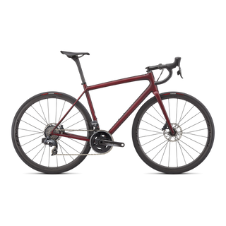 Specialized Aethos Pro - SRAM Force eTap AXS - Maroon / Black Tint Edge Fade