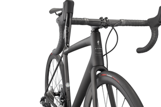 Specialized Aethos Pro - SRAM Force eTap AXS - Carbon / Flake Silver / Gloss Black Fork Fade