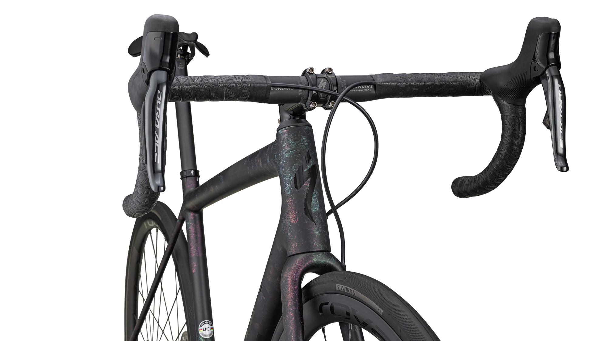Specialized S-Works Aethos - Shimano Dura-Ace Di2 - Gloss Obsidian/Lapis + Abalone Organic Color Run/Obsidian