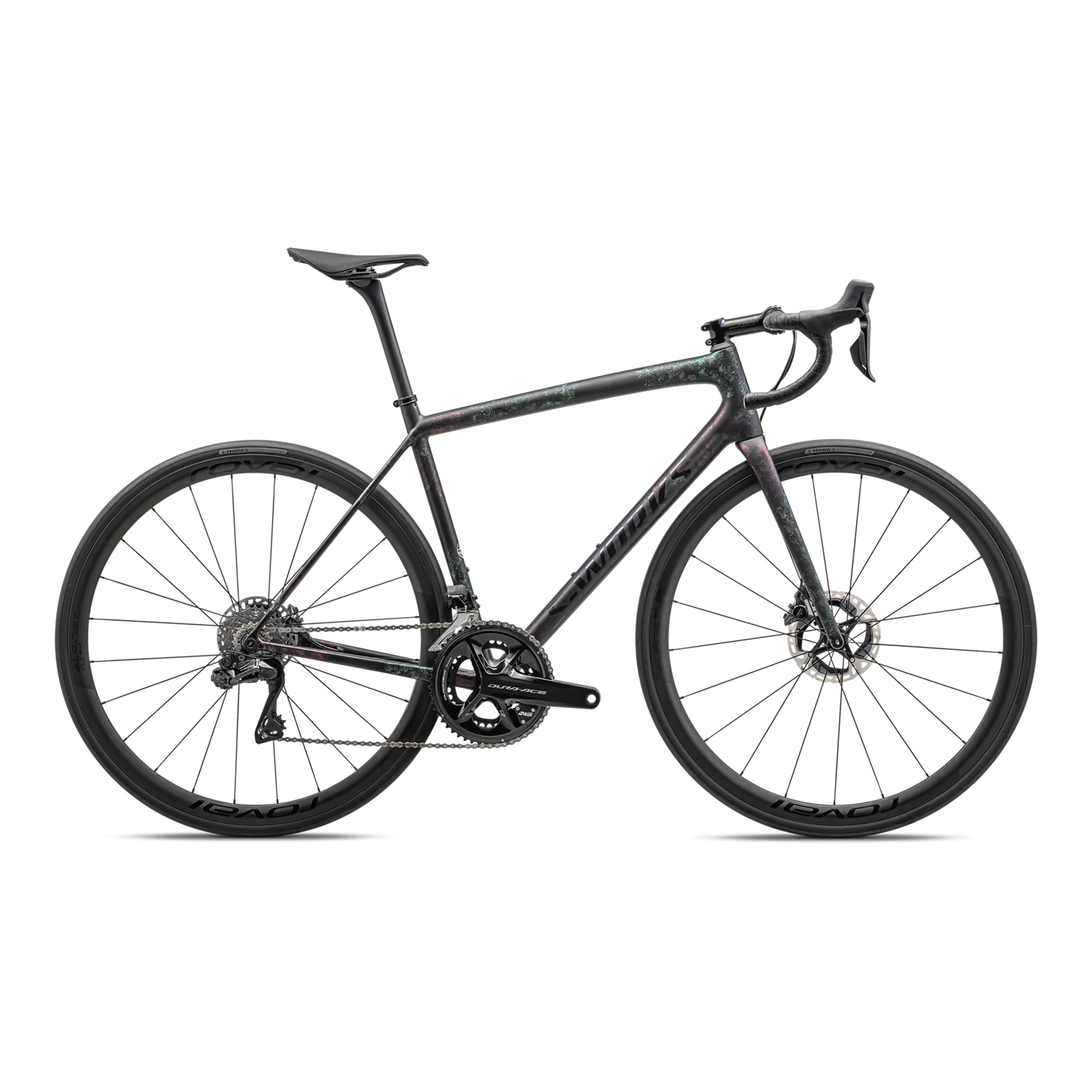 Specialized S-Works Aethos - Shimano Dura-Ace Di2 - Gloss Obsidian/Lapis + Abalone Organic Color Run/Obsidian