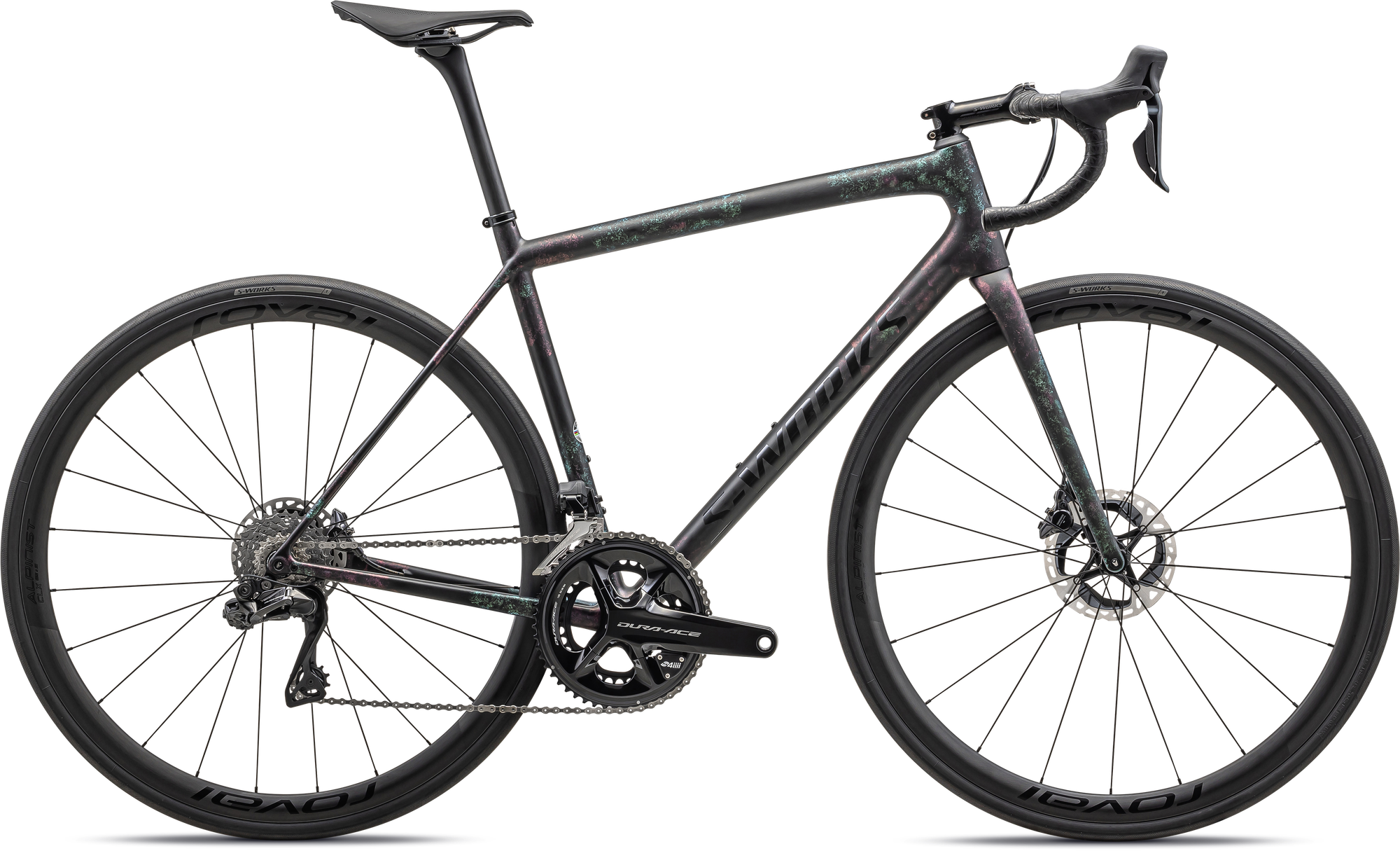 Specialized S-Works Aethos - Shimano Dura-Ace Di2 - Gloss Obsidian/Lapis + Abalone Organic Color Run/Obsidian