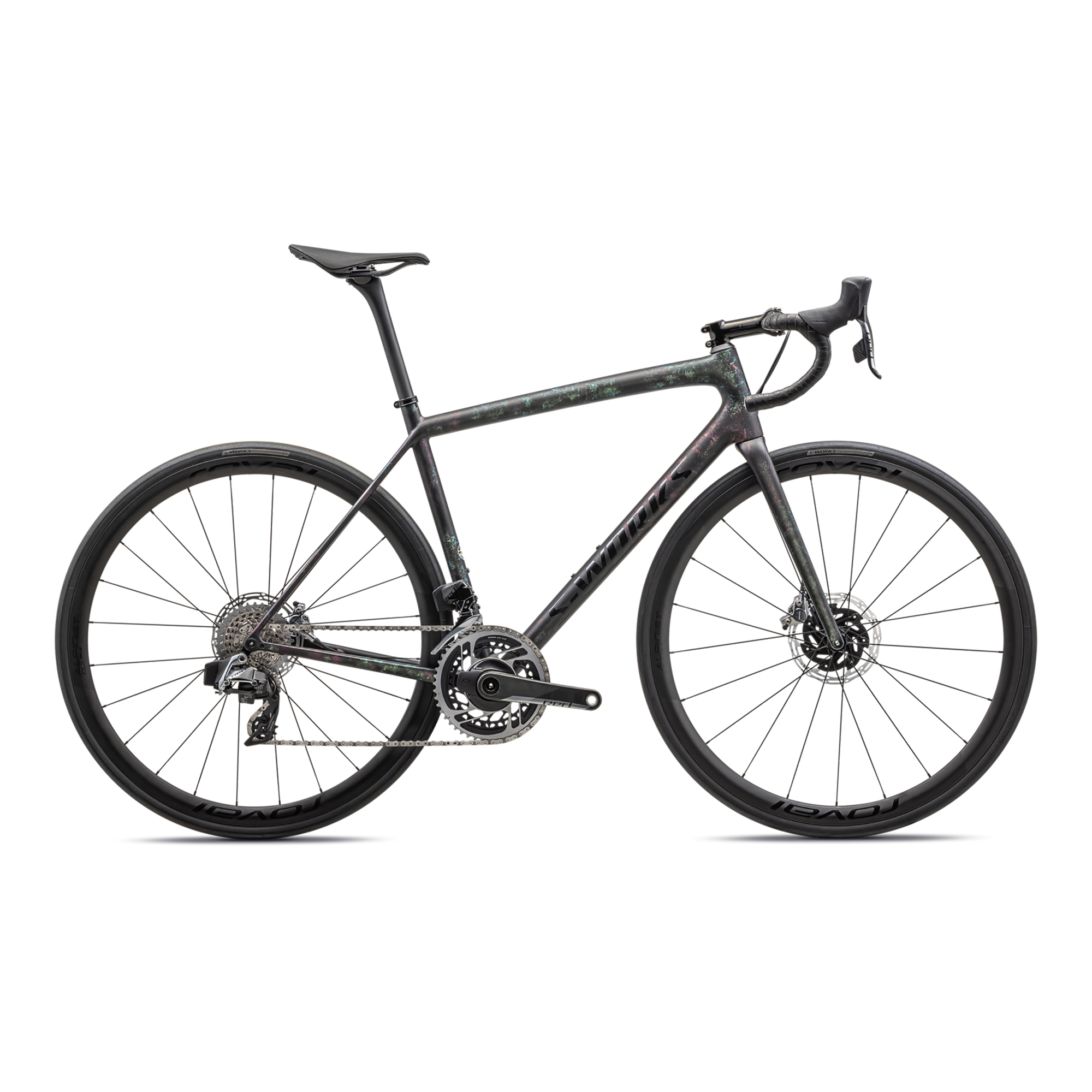 Specialized S-Works Aethos - SRAM RED eTAP AXS - Gloss Obsidian/Lapis + Abalone Organic Color Run/Obsidian