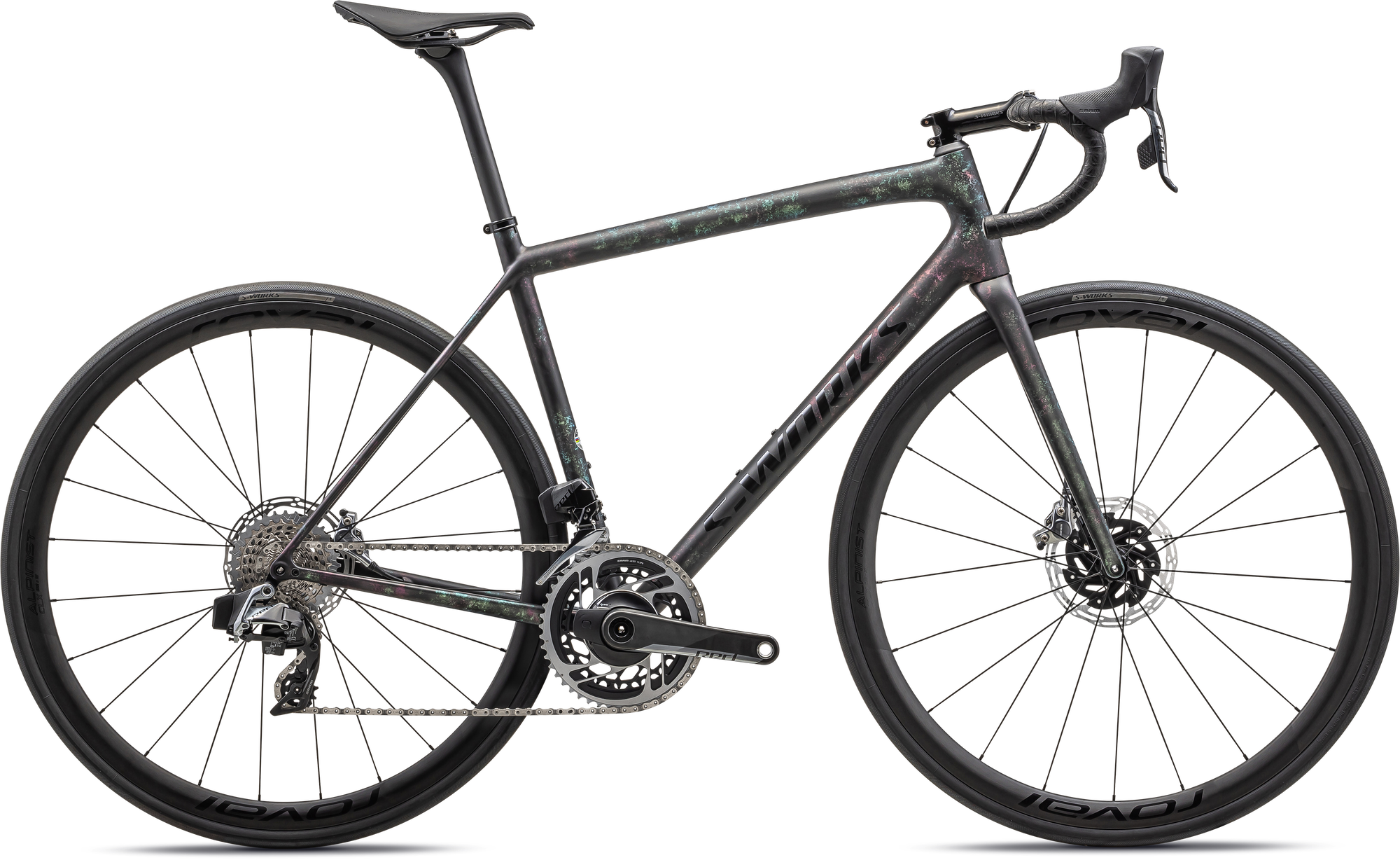 Specialized S-Works Aethos - SRAM RED eTAP AXS - Gloss Obsidian/Lapis + Abalone Organic Color Run/Obsidian