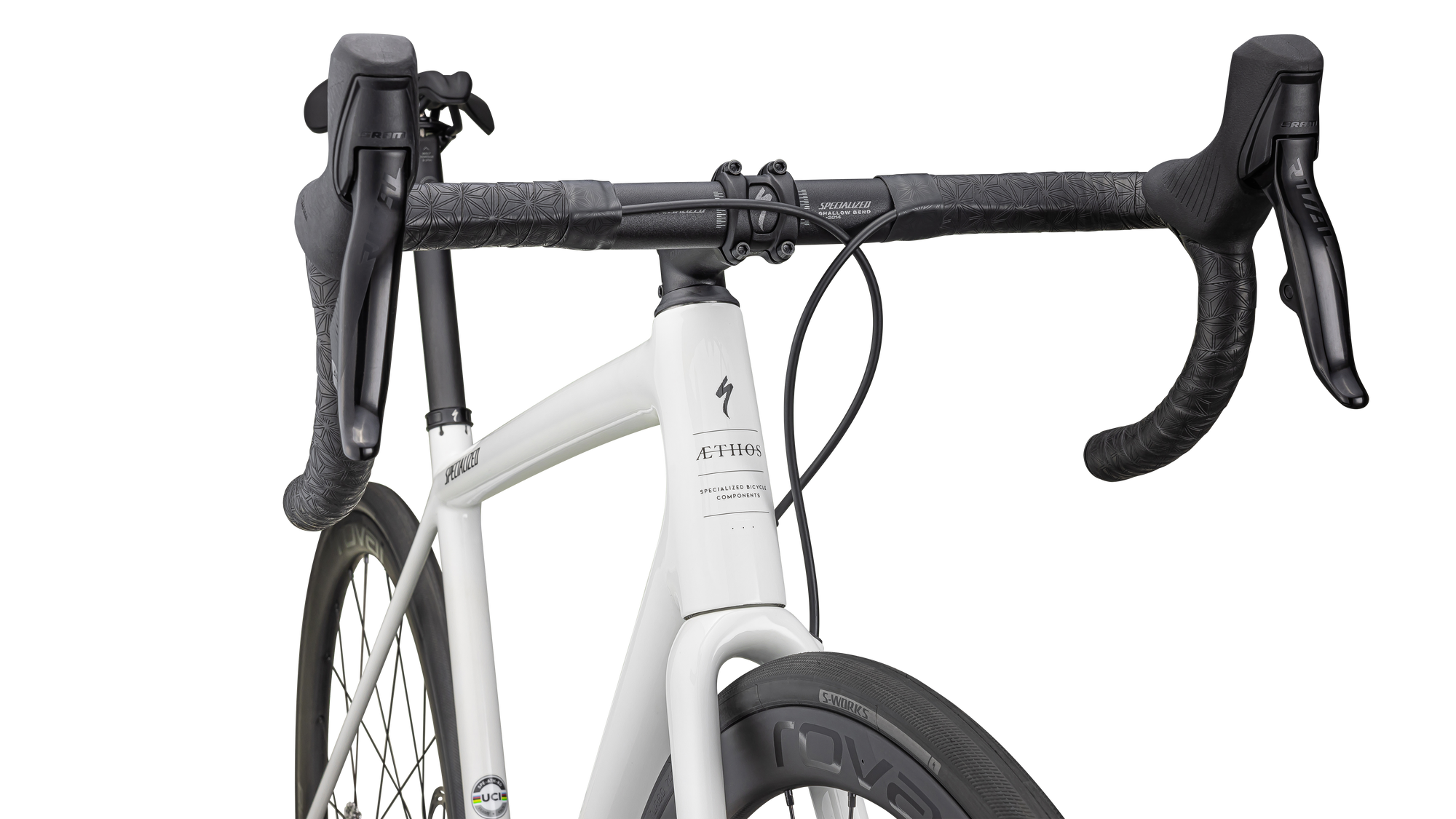 Specialized Aethos Expert - SRAM Rival eTAP AXS - Gloss Dune White/Metallic Obsidian