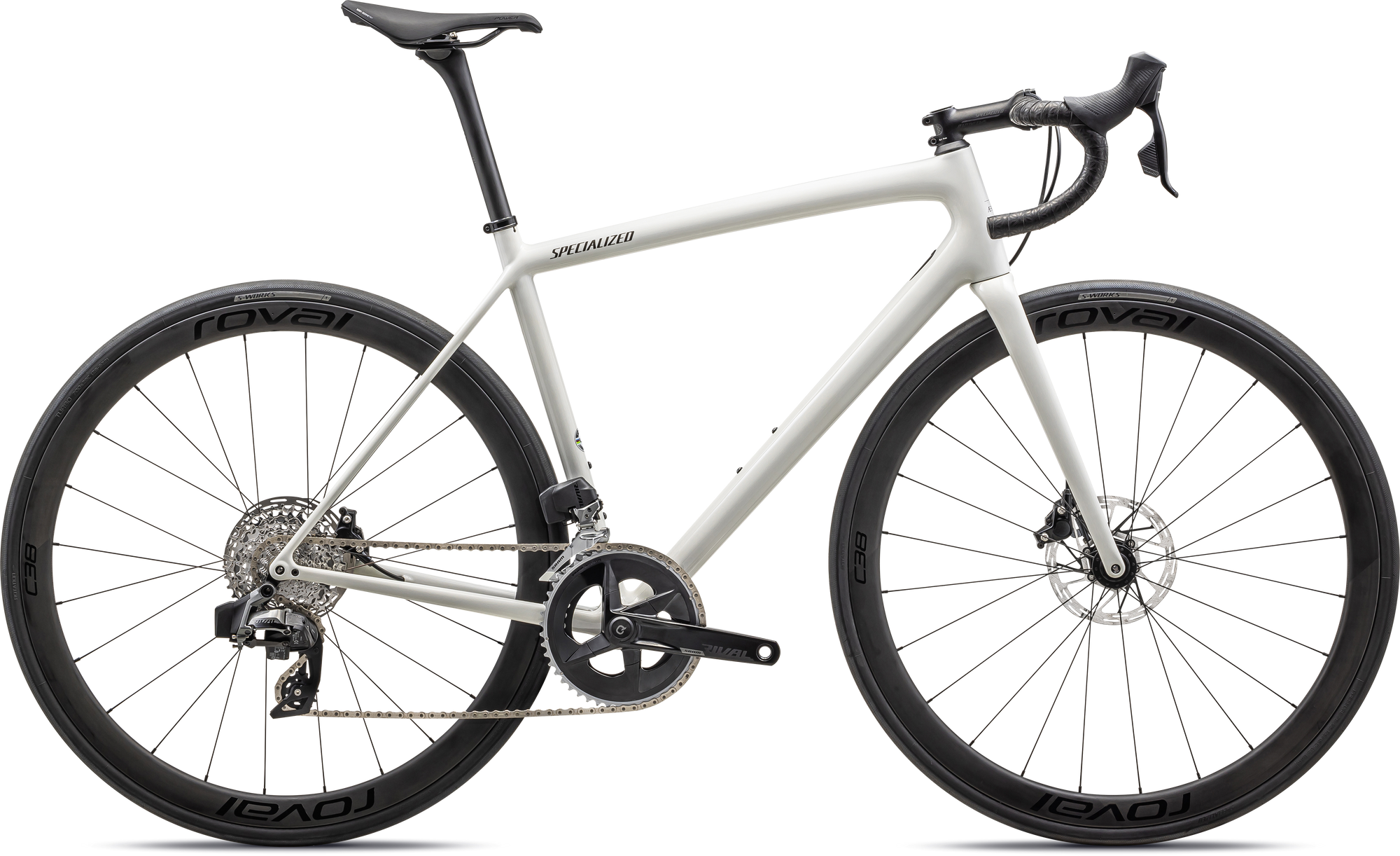 Specialized Aethos Expert - SRAM Rival eTAP AXS - Gloss Dune White/Metallic Obsidian