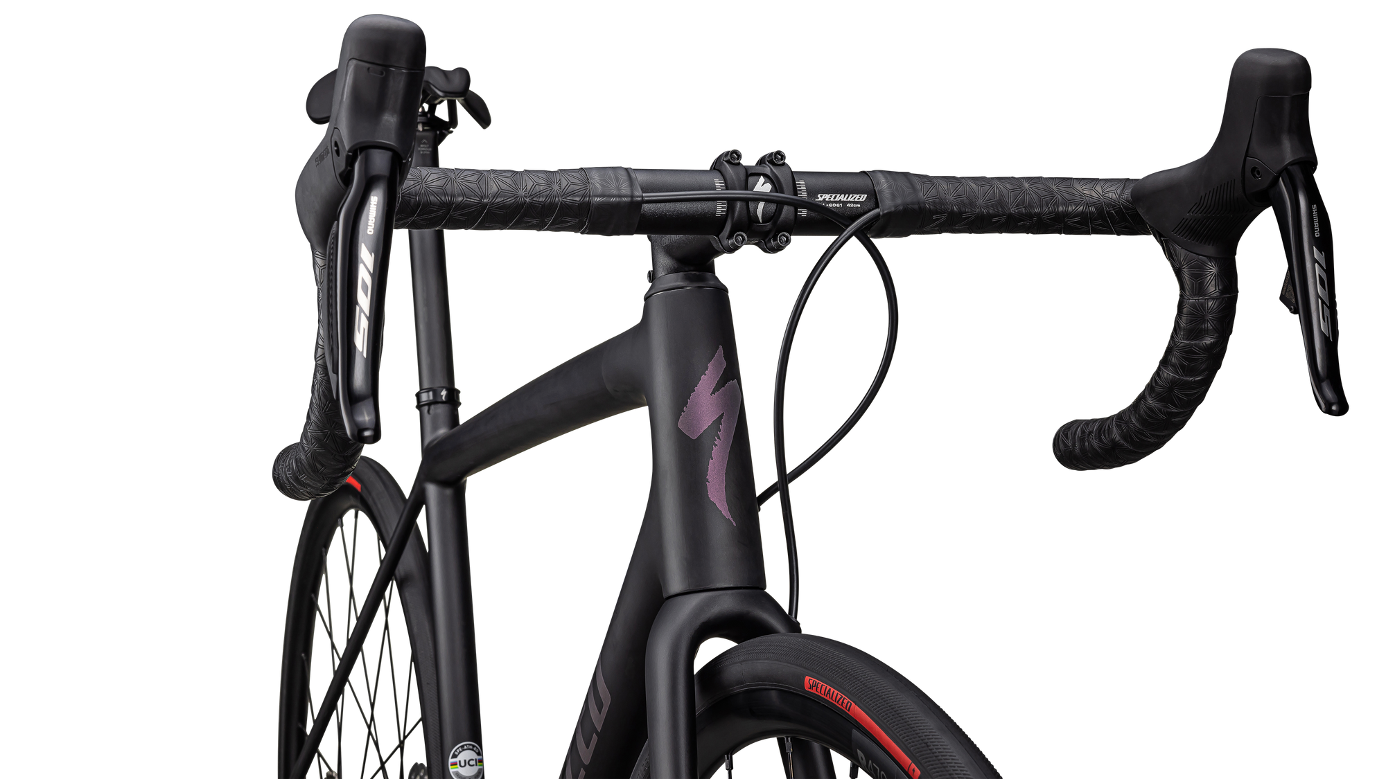 Specialized Aethos Comp - Shimano 105 Di2 - Satin Carbon/Abalone Over Carbon