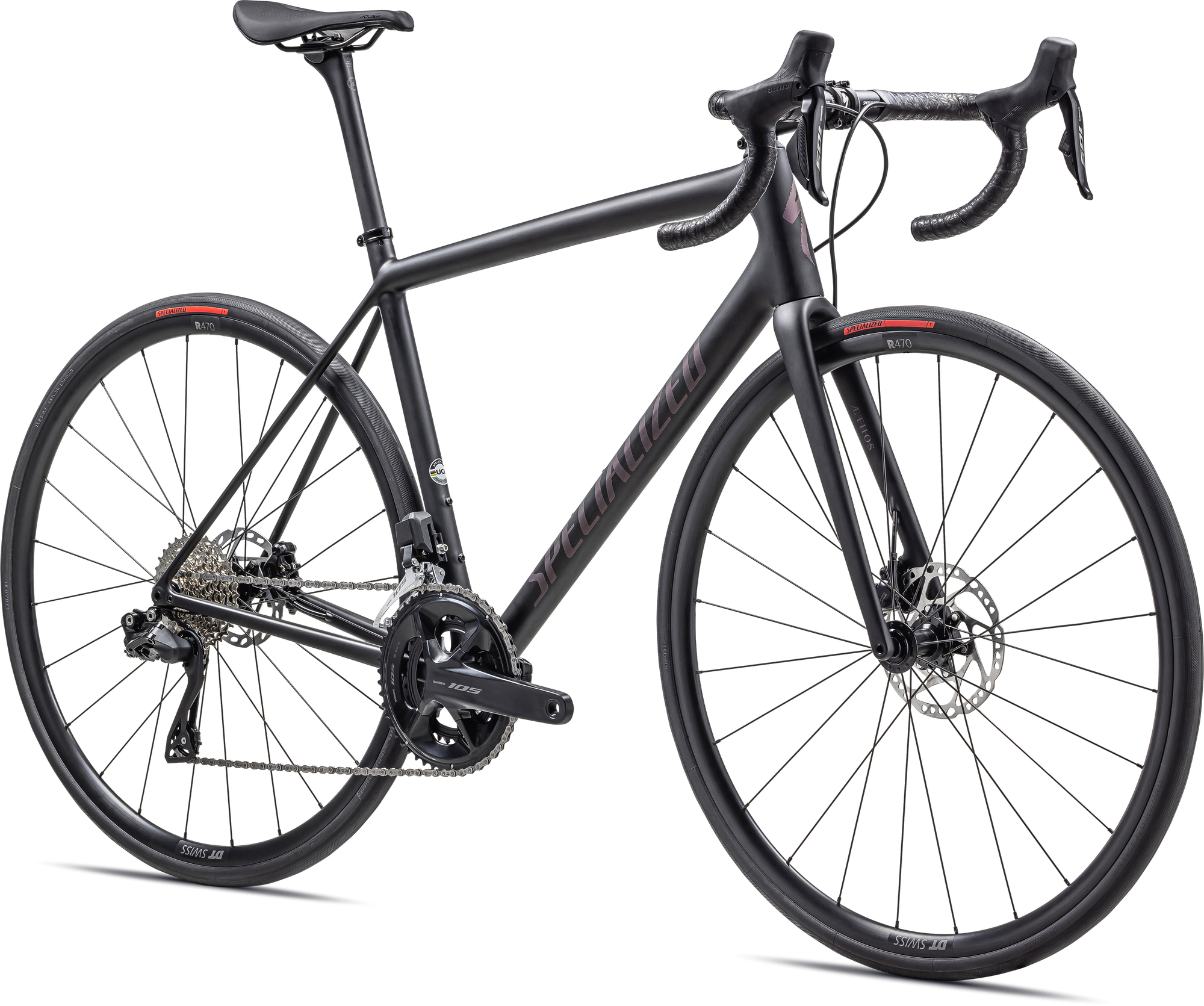 Specialized Aethos Comp - Shimano 105 Di2 - Satin Carbon/Abalone Over Carbon