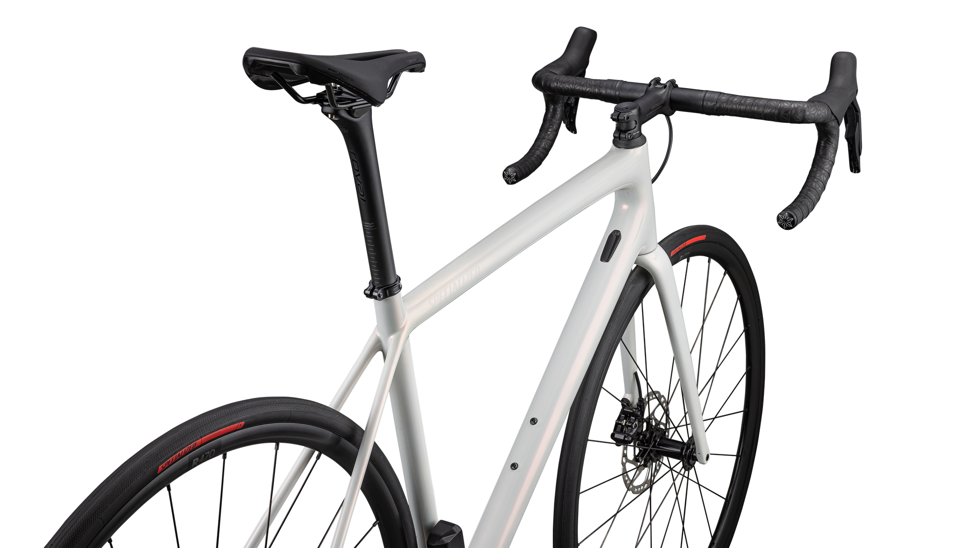 Specialized Aethos Comp - Shimano 105 Di2 - Gloss 100% Red Ghost Pearl Over Dune White/Dune White