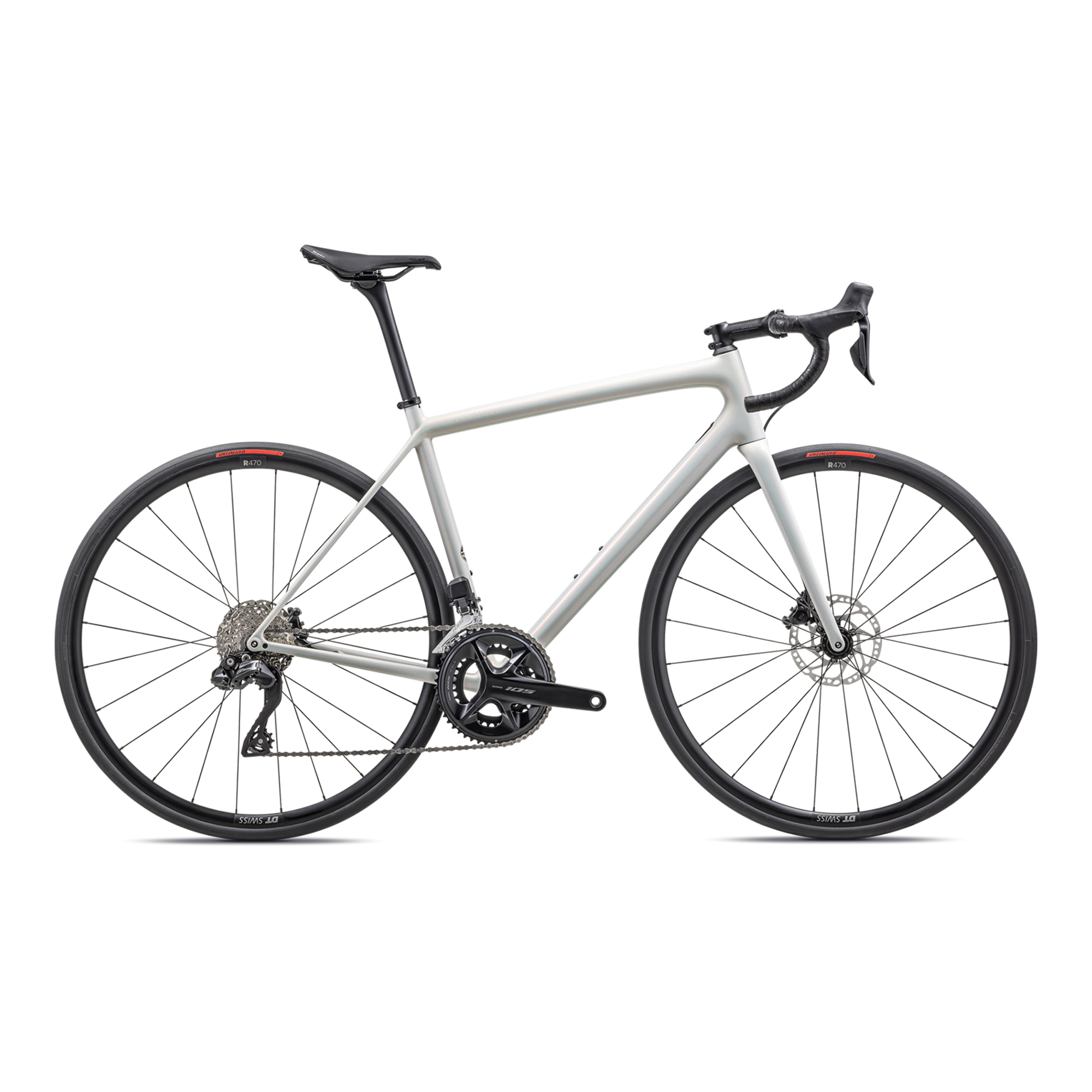 Specialized Aethos Comp - Shimano 105 Di2 - Gloss 100% Red Ghost Pearl Over Dune White/Dune White