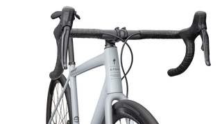 Specialized Aethos Pro - Shimano Ultegra Di2 - Gloss Morning Mist + Lapis Radial Fade + Fog Tint Edge Fade / Smoke