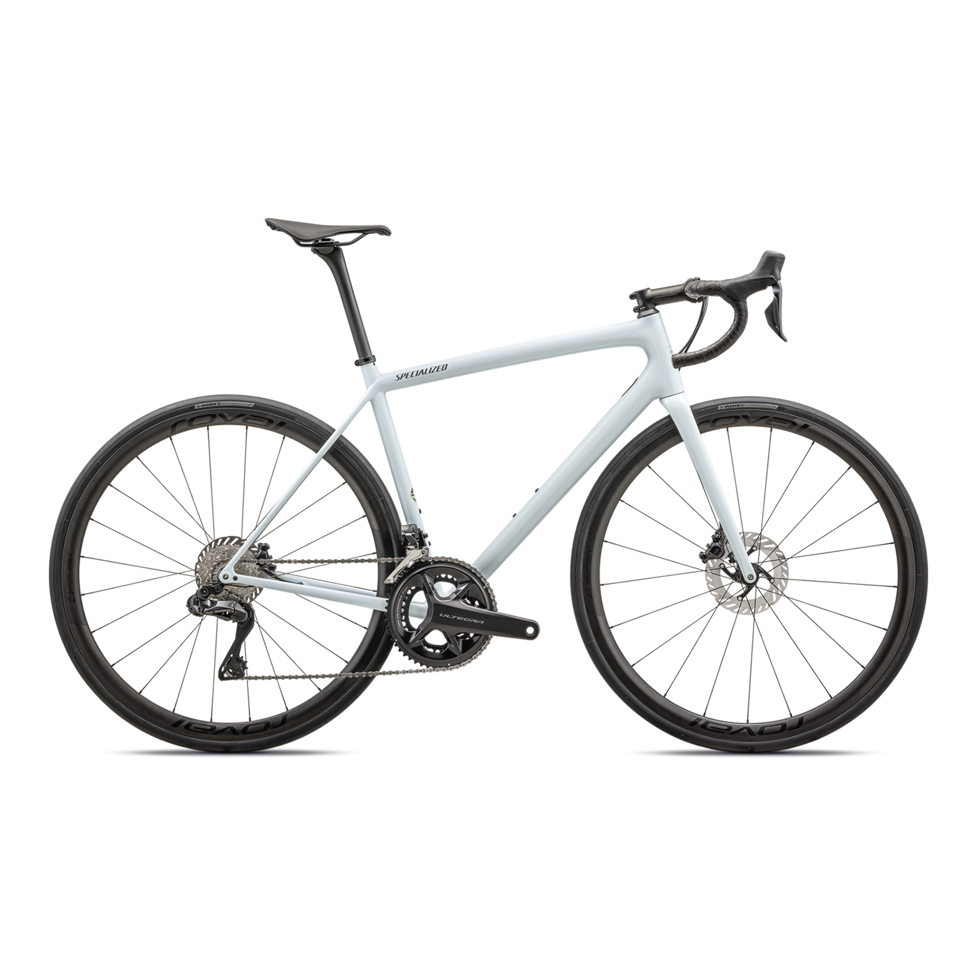 Specialized Aethos Pro - Shimano Ultegra Di2 - Gloss Morning Mist + Lapis Radial Fade + Fog Tint Edge Fade / Smoke